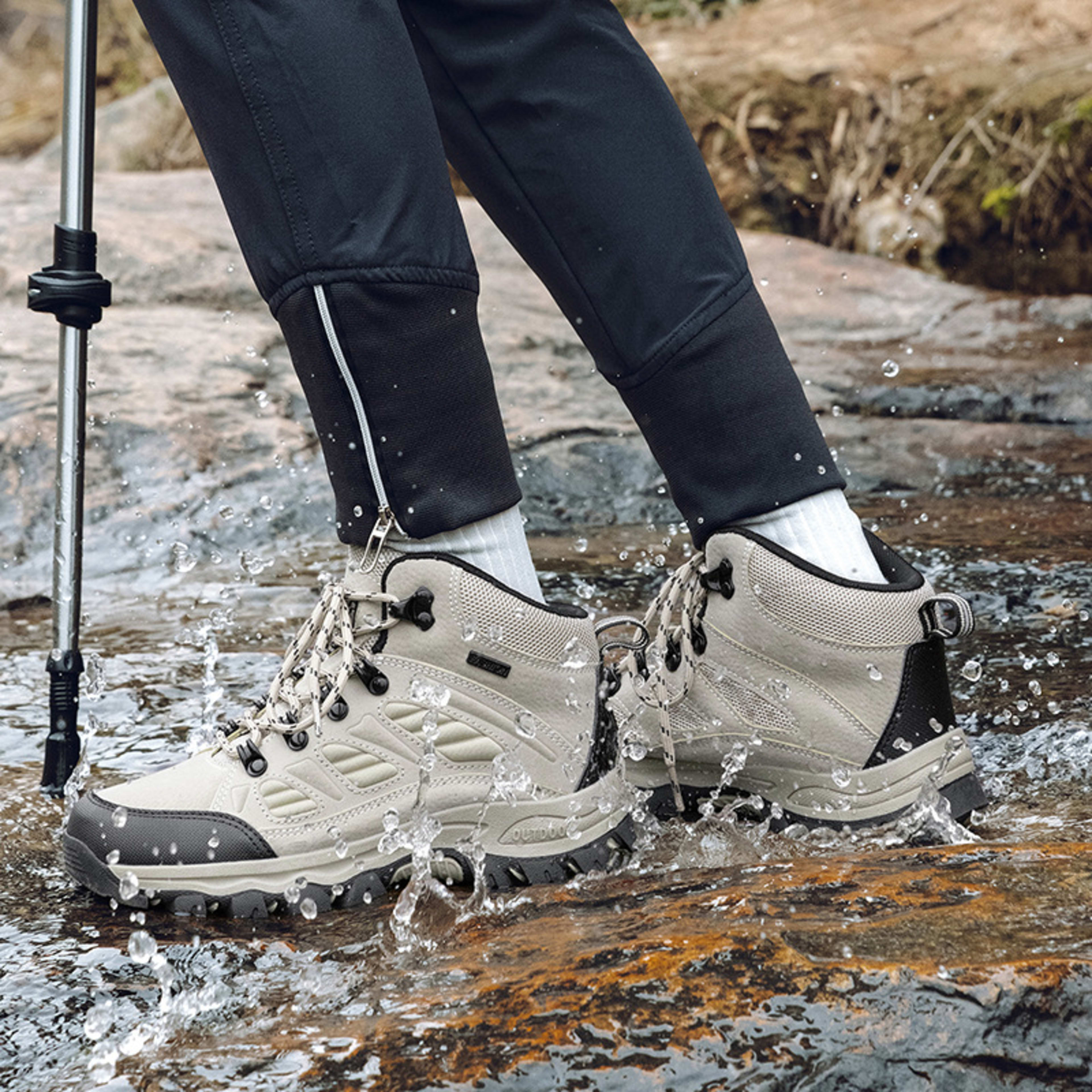 Couple's High-top Breathable Waterproof Non-slip Camping Leisure Mountaineering Shoes 5