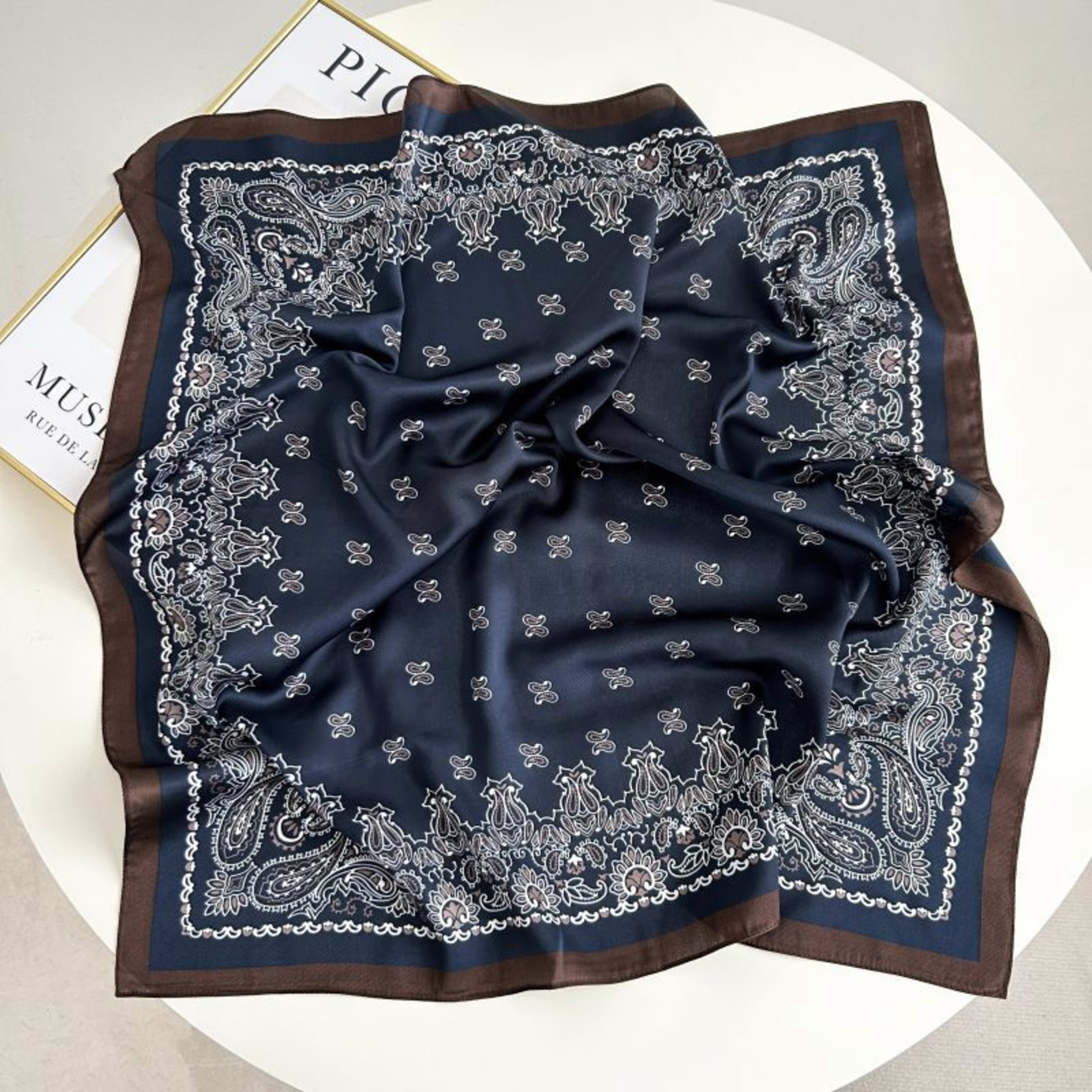 New High-end Twill Silk-look Square Scarf 69