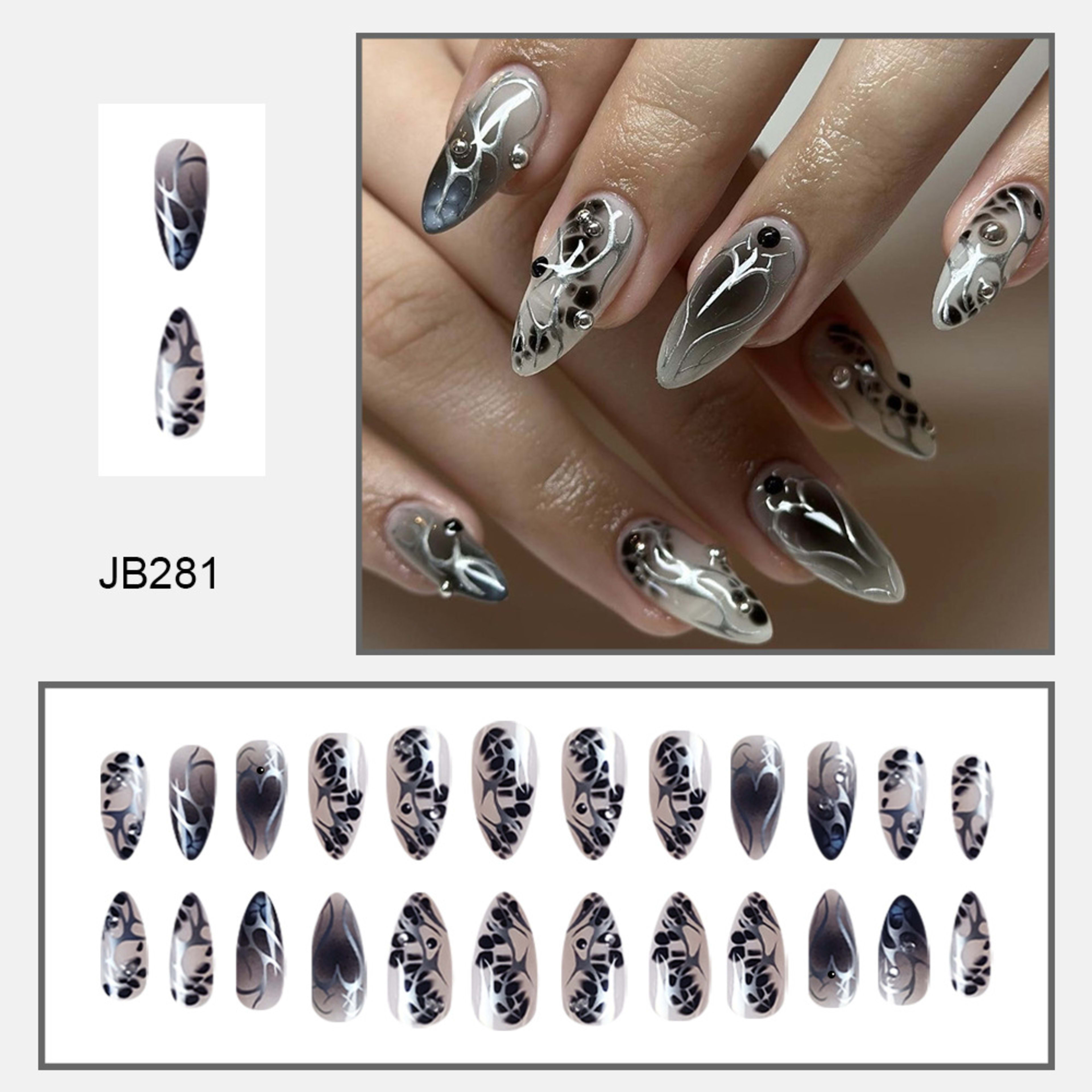Almond Nail Patch Removable Finished Product