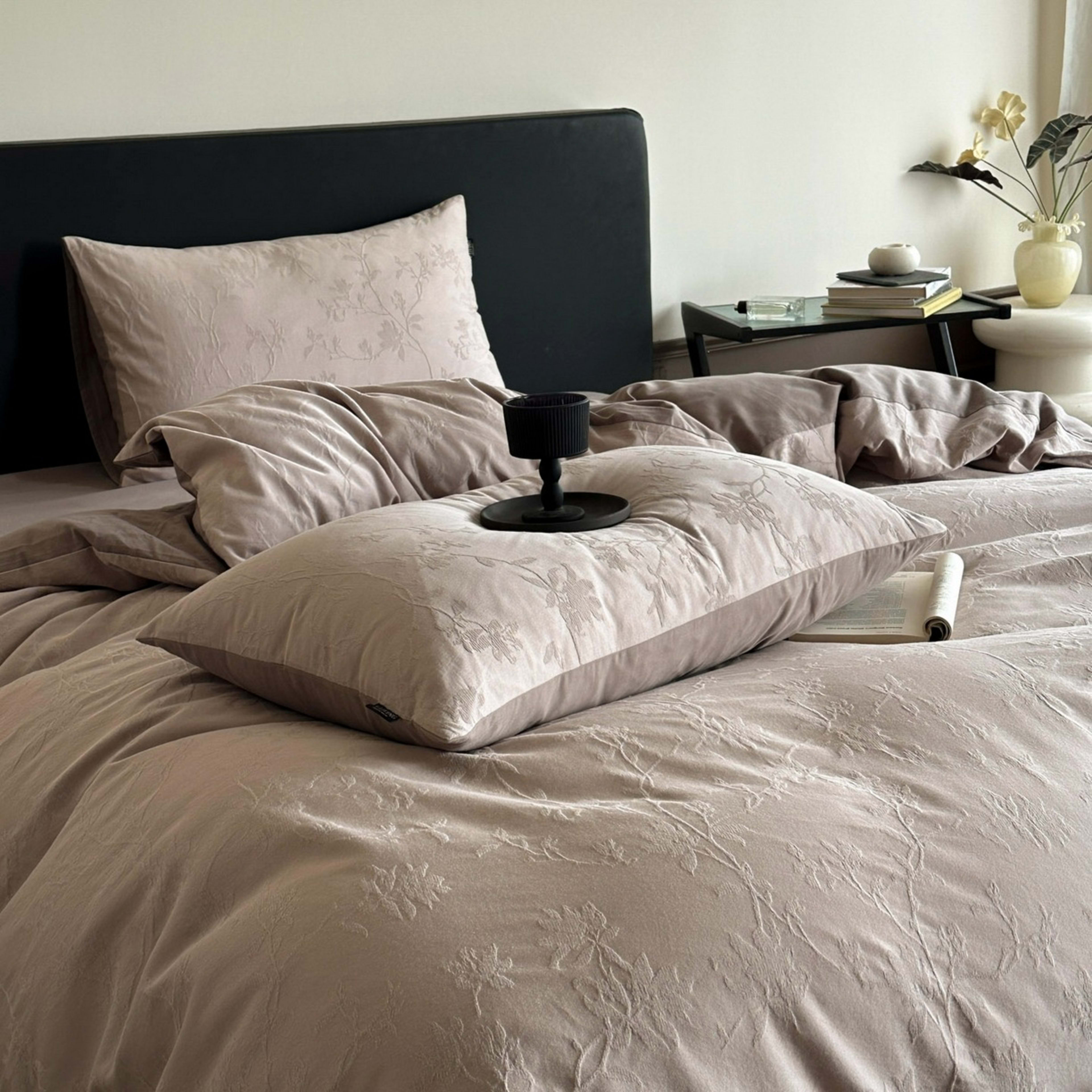 Large Jacquard Four-piece Set Pure Cotton With A Touch Of Light Luxuryduvet Cover And Bed Sheets 4