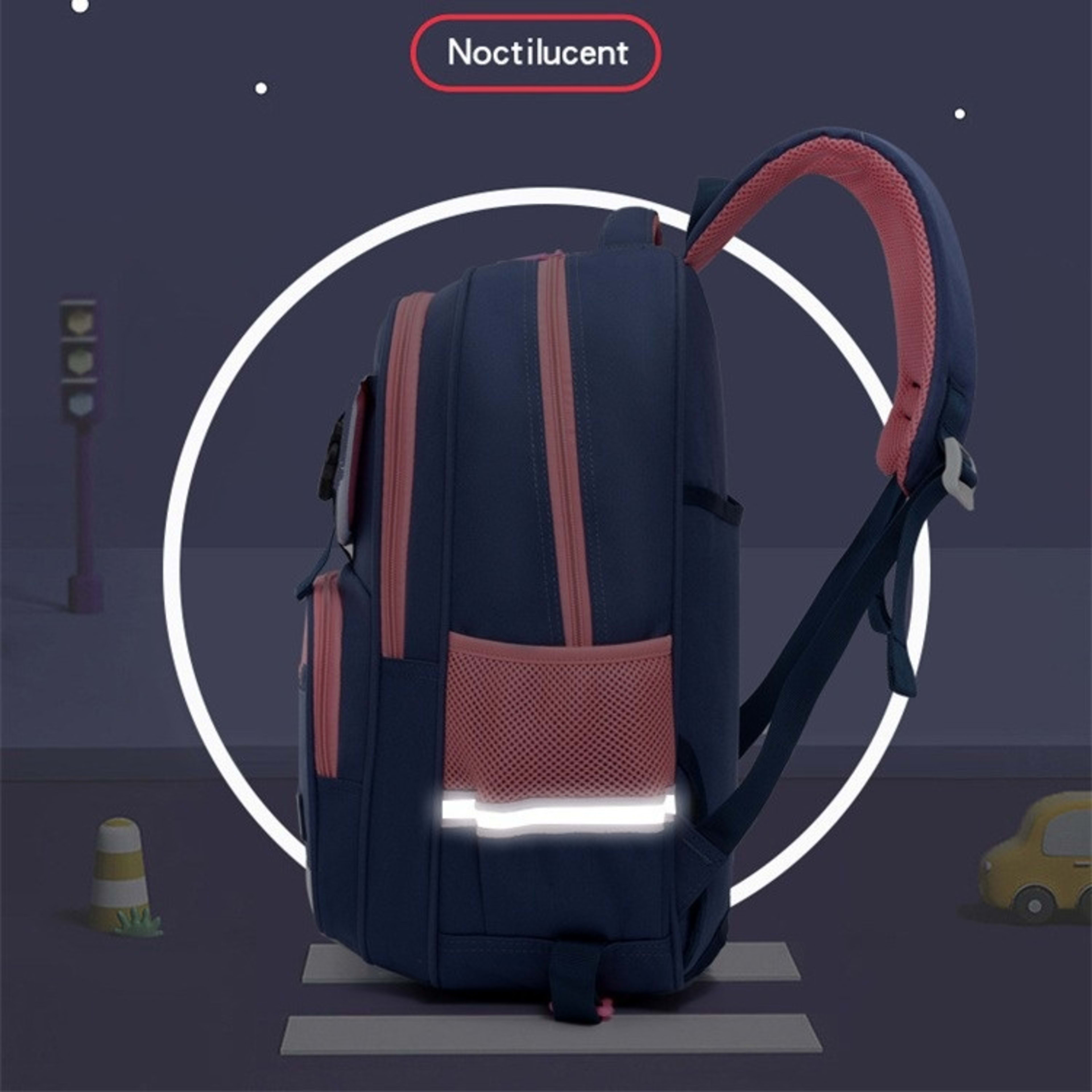 Children's Trolley Lightweight Shoulder Pad Wear-resistant Large Capacity Spine Protection Backpack Waterproof 5