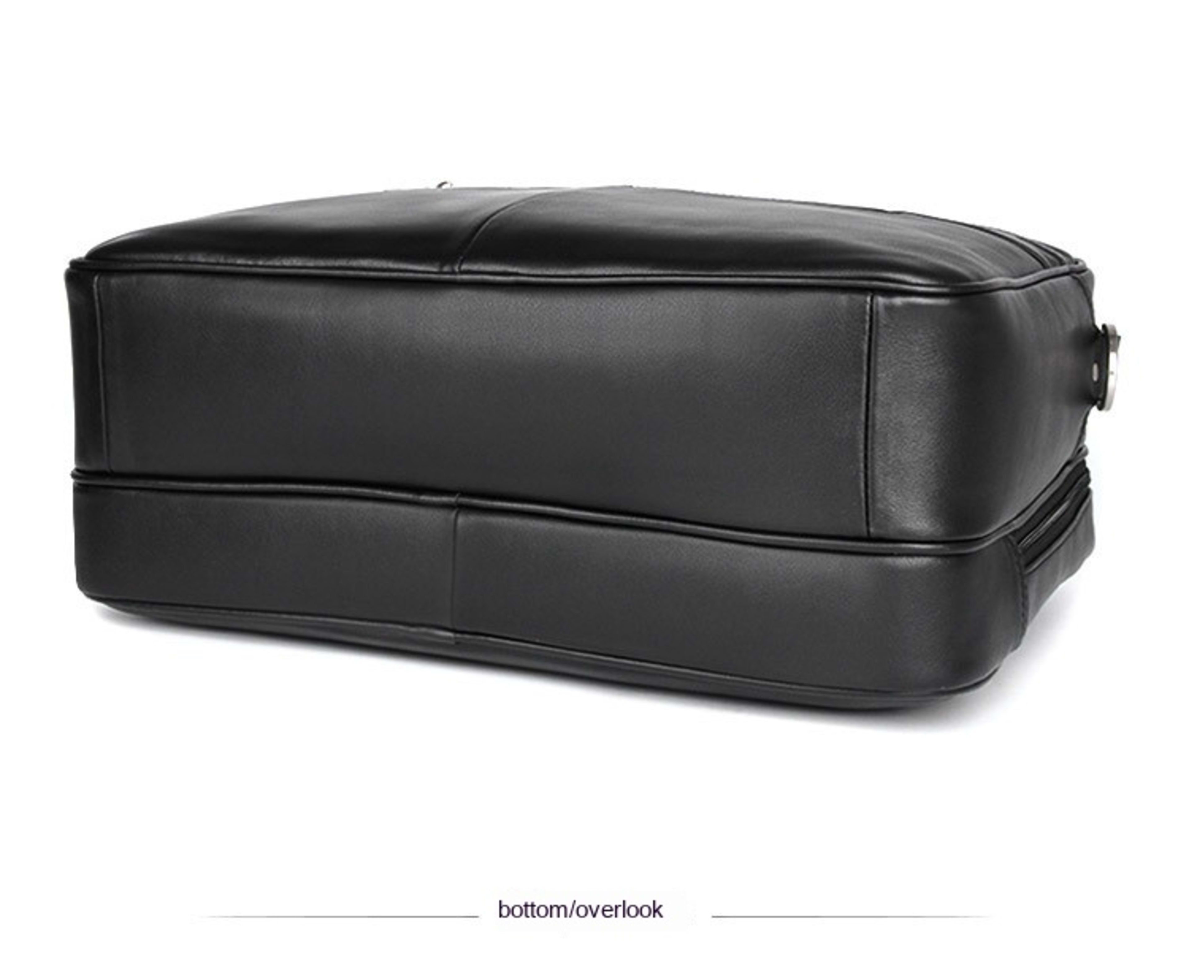 Leather Handbag Briefcase Napa Leather Comfortable Texture Men's Real-leather Bag 9