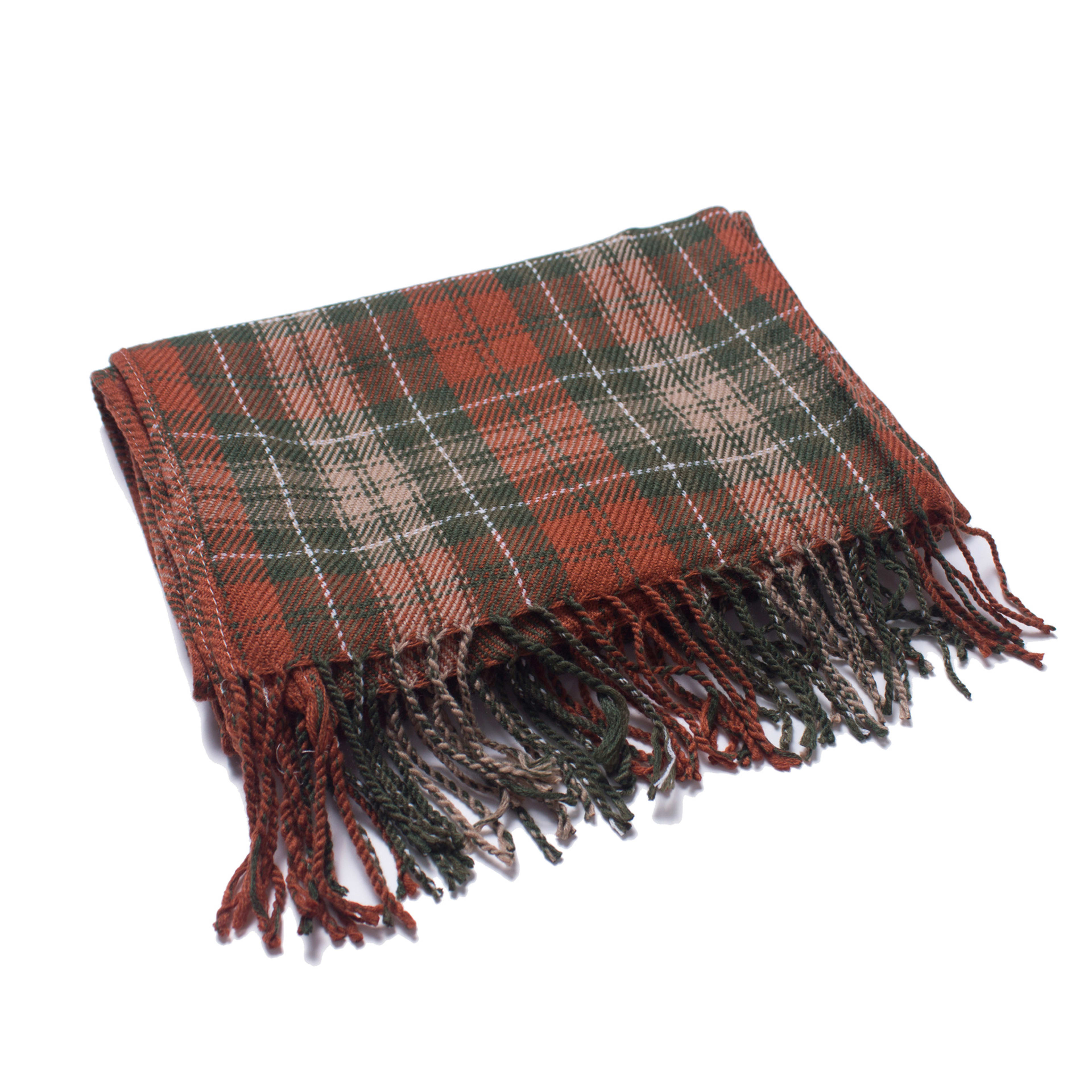 British-style Mens And Womens Couple Tassel Scarf With Large Plaid Pattern 6