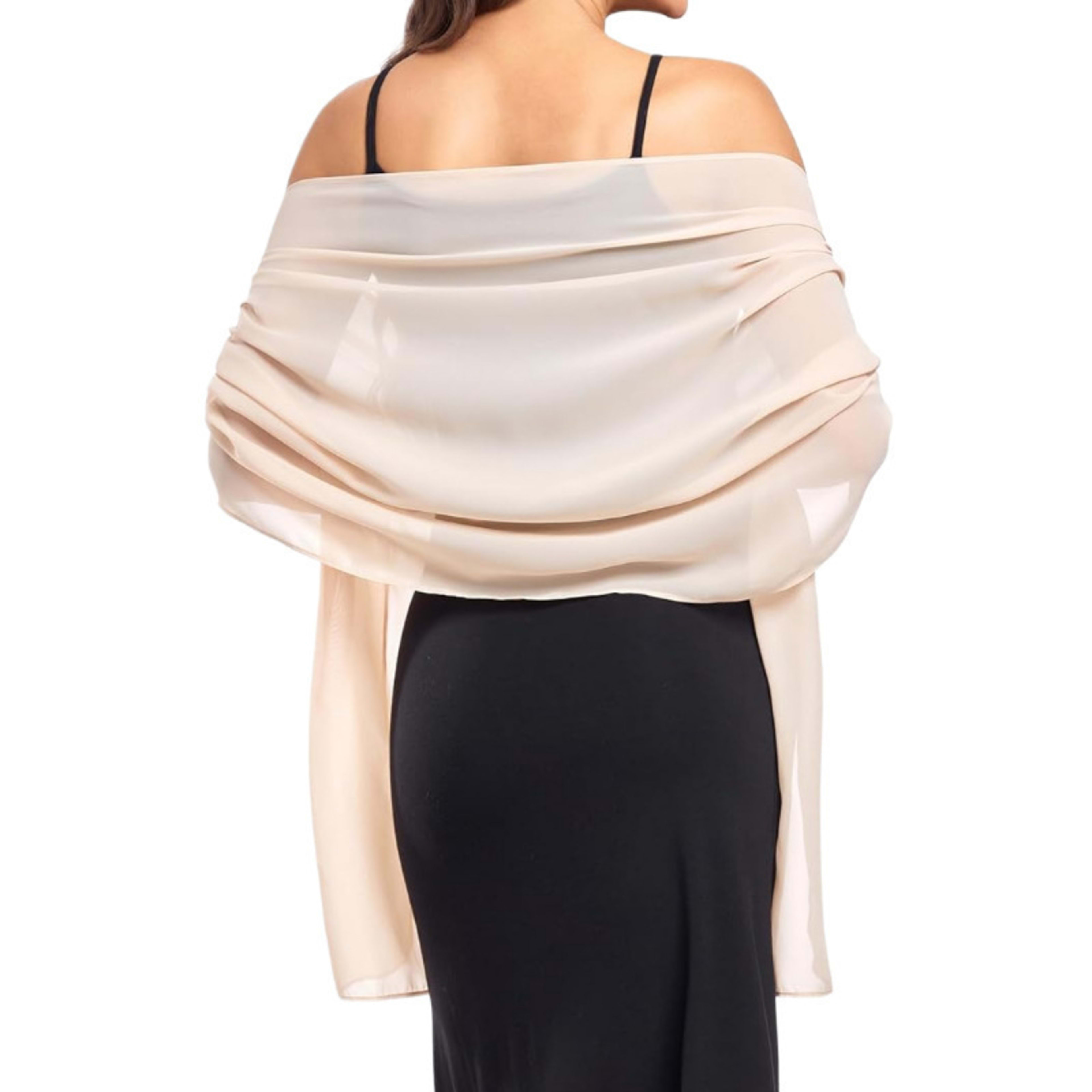 Chiffon Scarf - Lightweight Evening Gown Accessory Wedding Shawl for Women 40