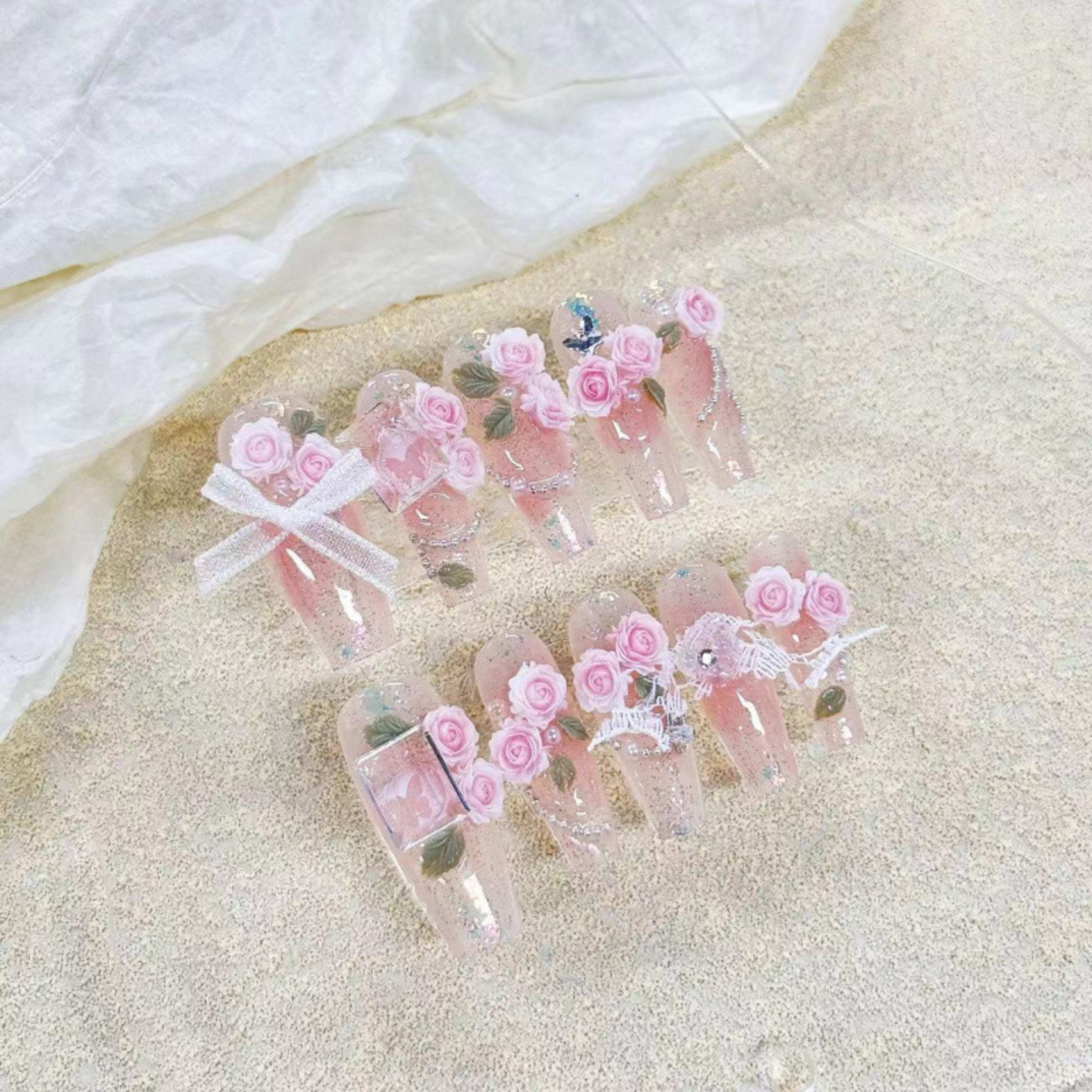 Nail Art Spring Little Flowers Summer Vibe Wearable Fake Nails 18