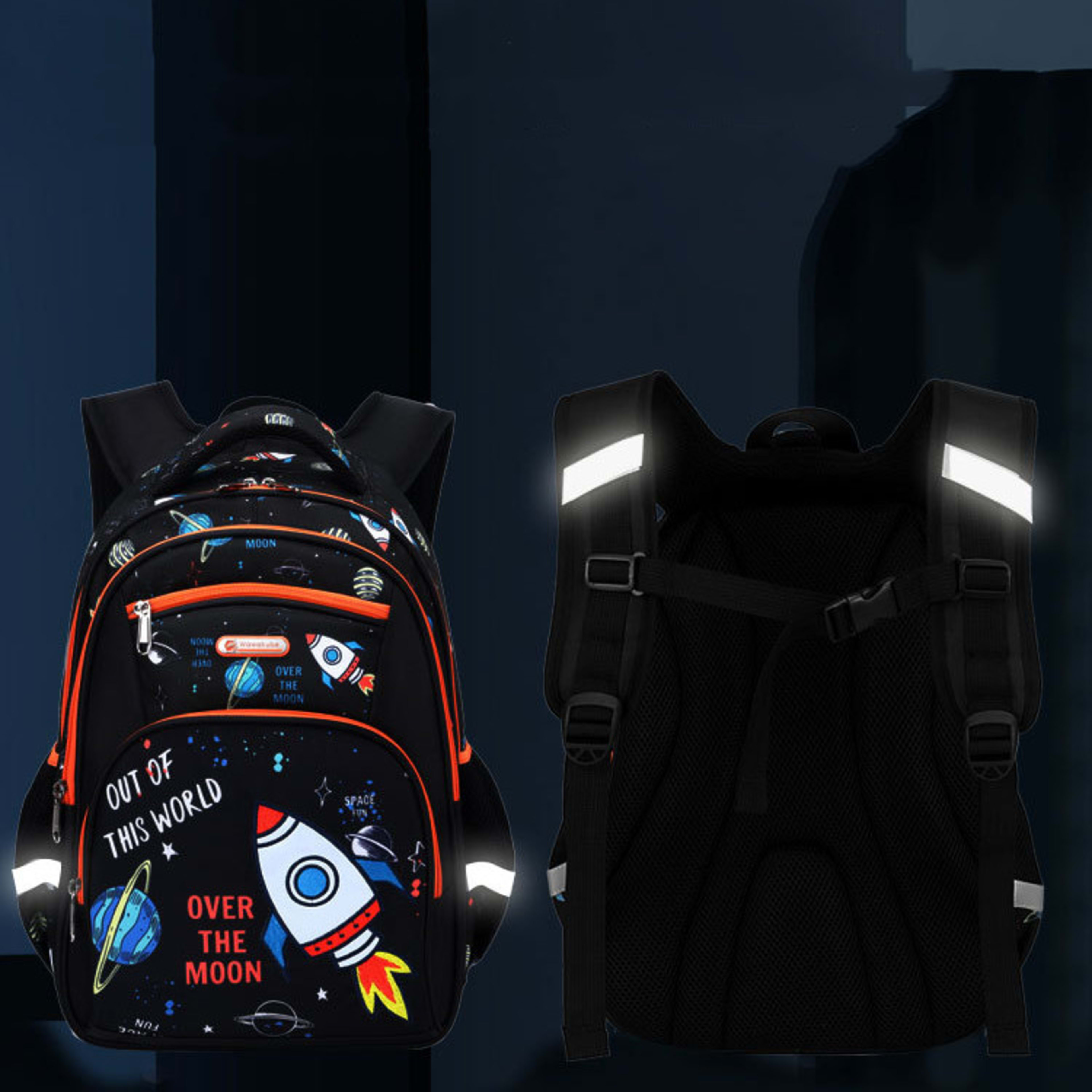 Primary School Boys Large Capacity Children's Backpack Space Schoolbag 4