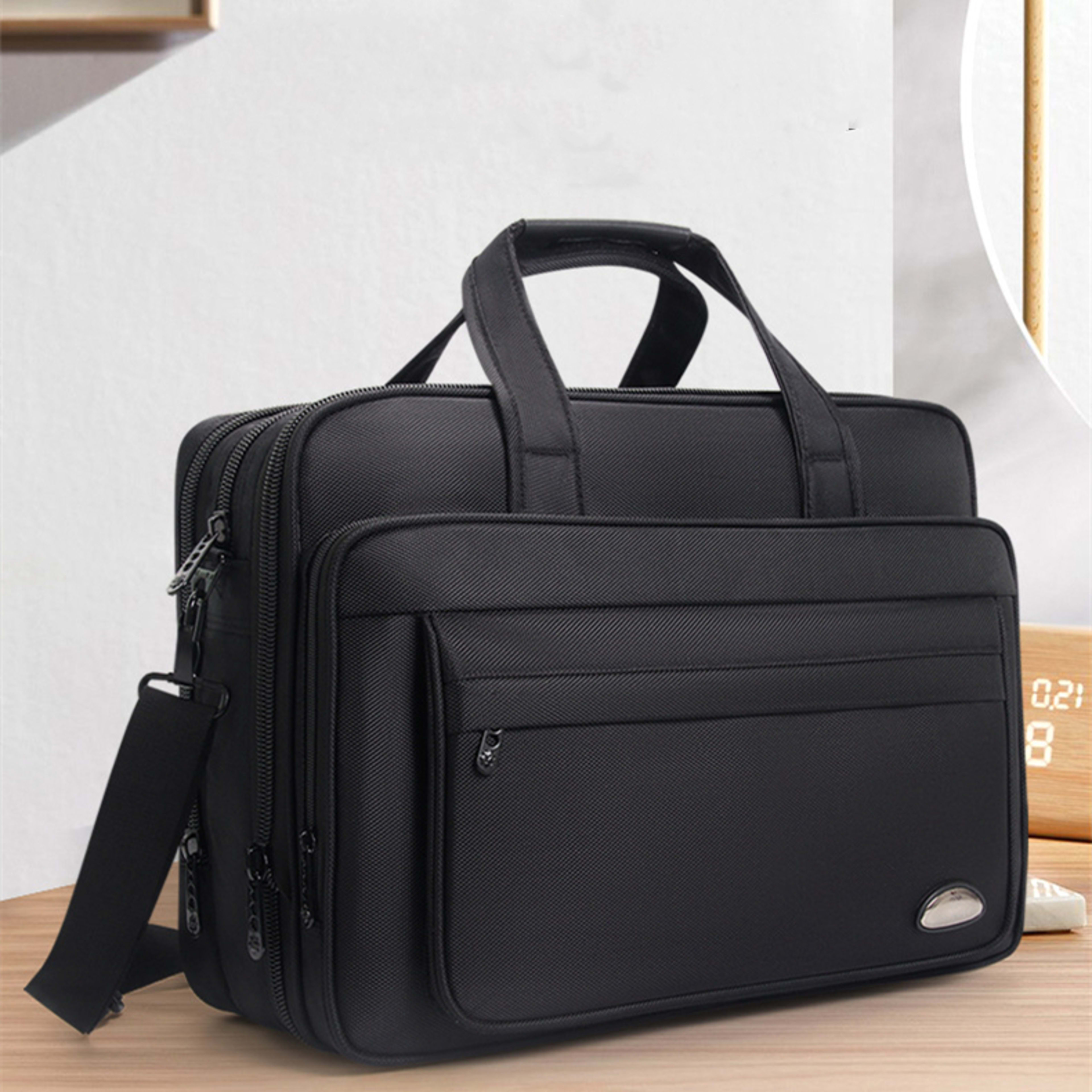 Large Capacity Briefcase Men's Business Canvas Portable 3