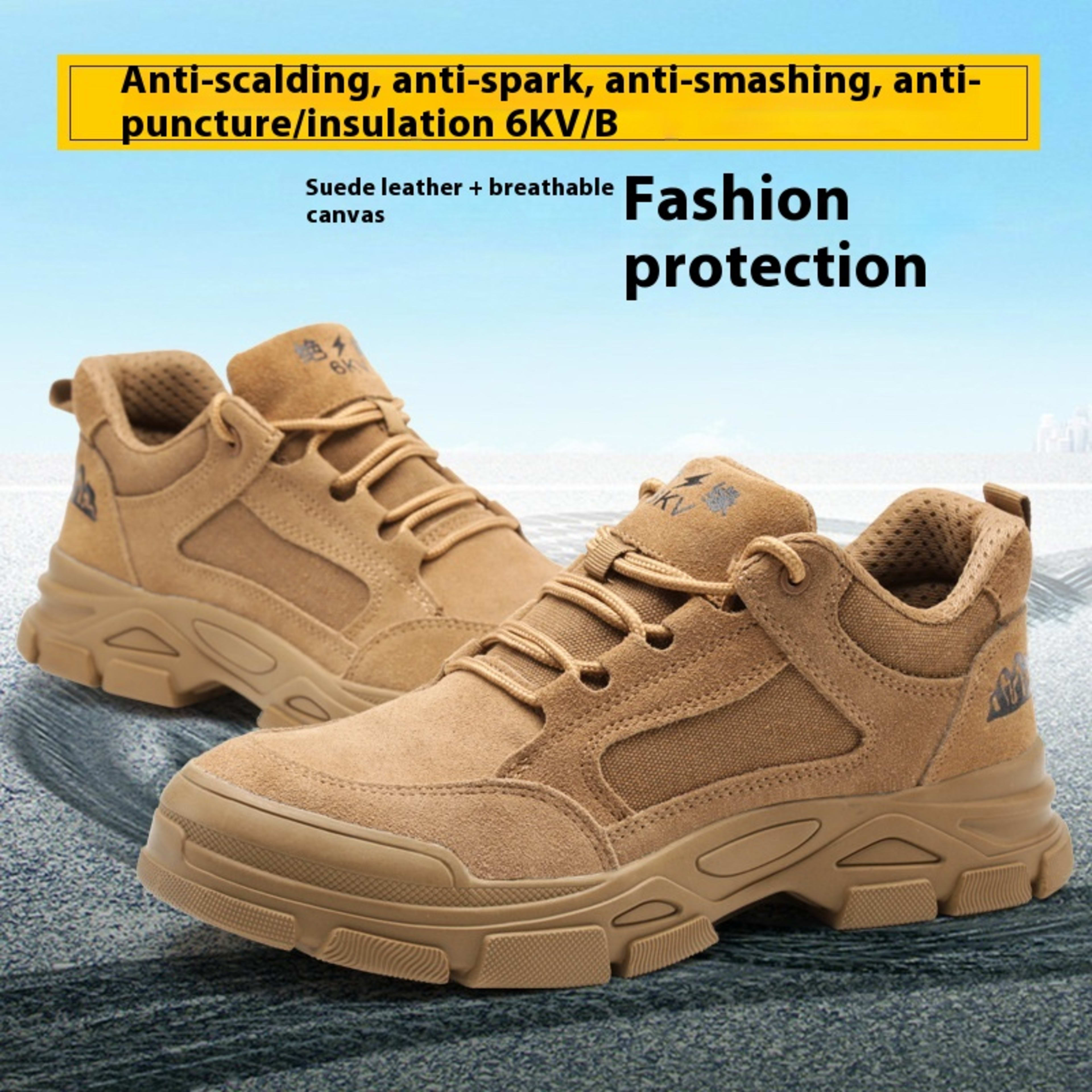 Men's Anti-smash And Anti-puncture Lightweight Wear-resistant Insulated Work Shoes 4