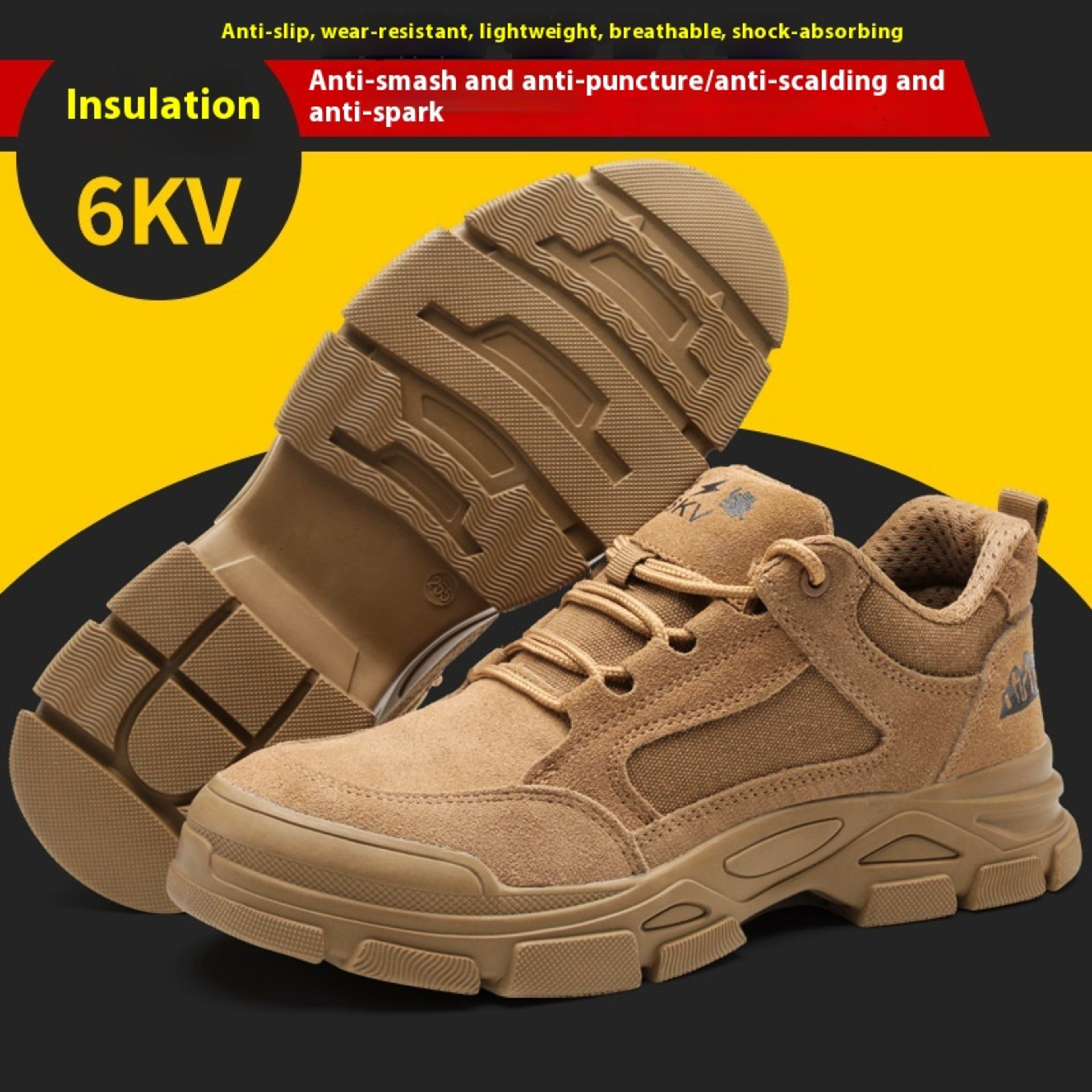 Men's Anti-smash And Anti-puncture Lightweight Wear-resistant Insulated Work Shoes 7