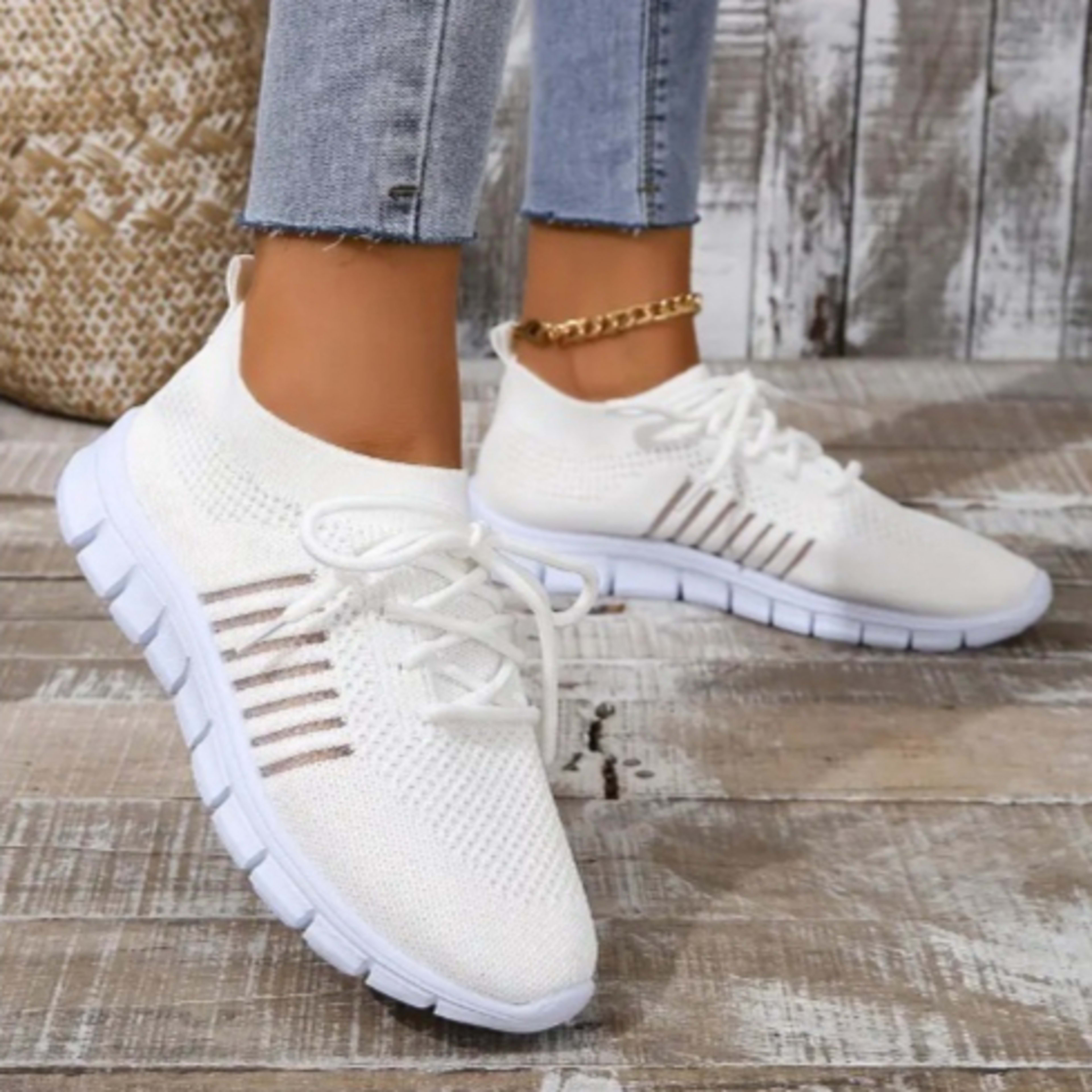Women's Breathable Sneaker High-cut Lace-up Platform Casual Shoes 6