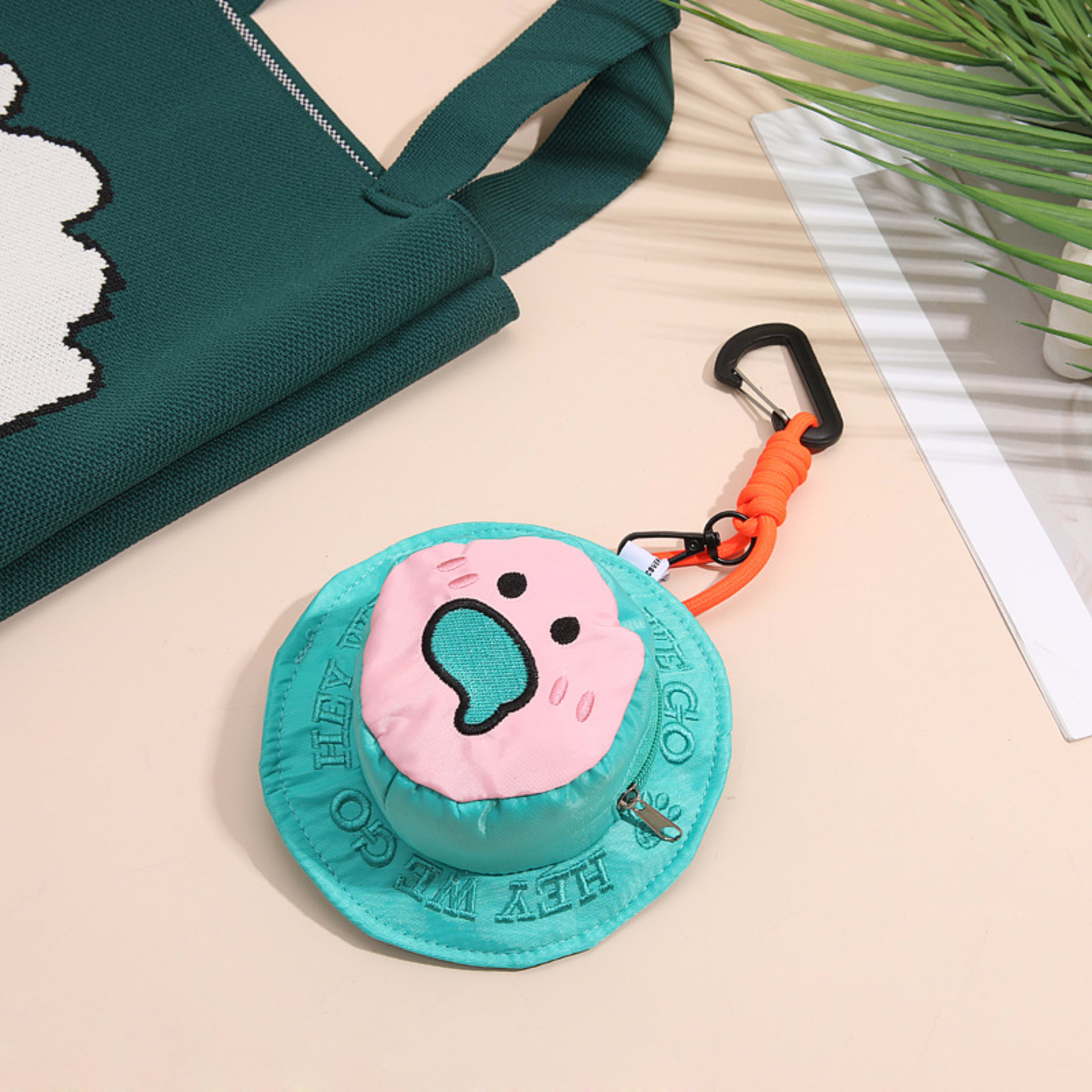 Men's Smiling Face Earphone Bag Small Bag Keychain 7