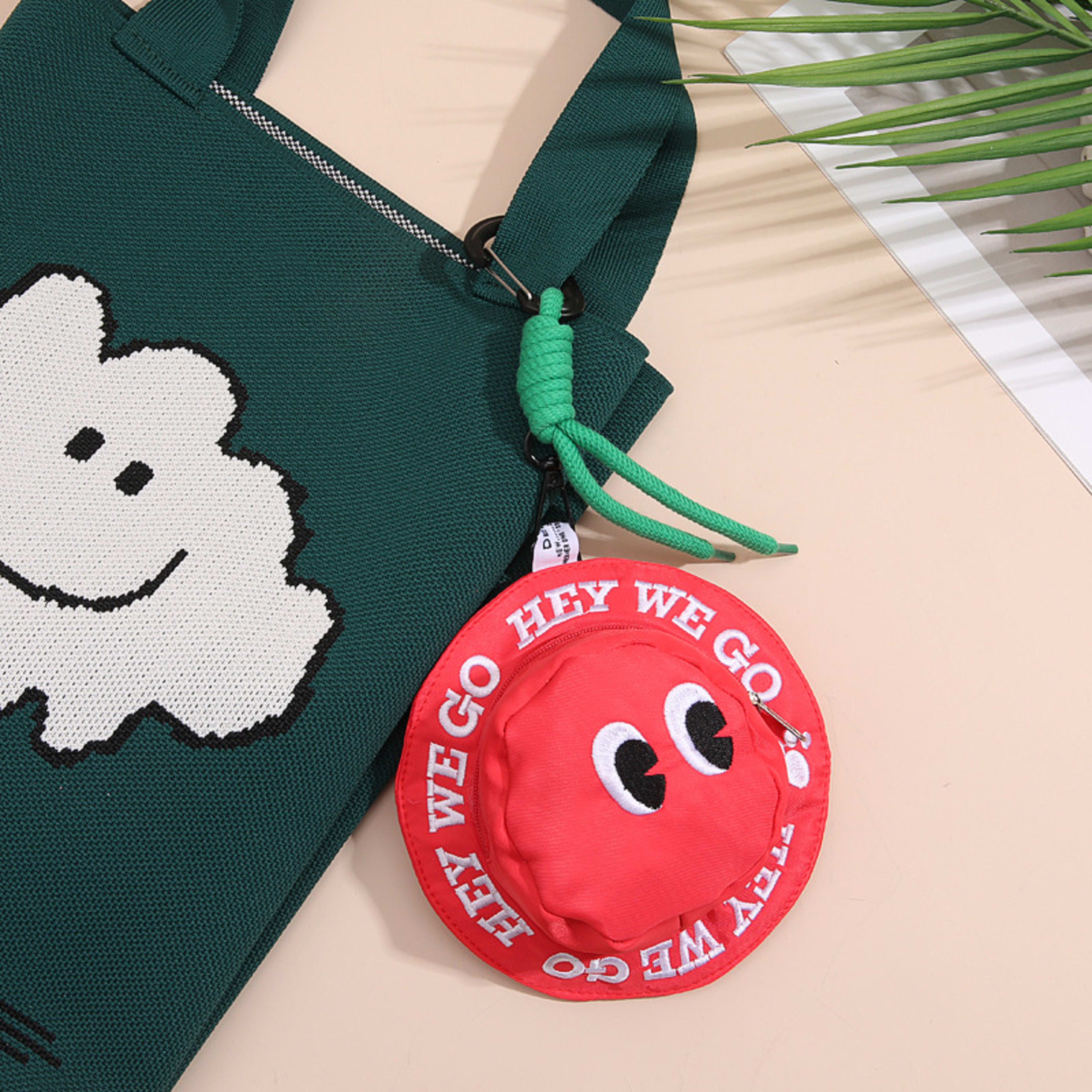 Men's Smiling Face Earphone Bag Small Bag Keychain 2