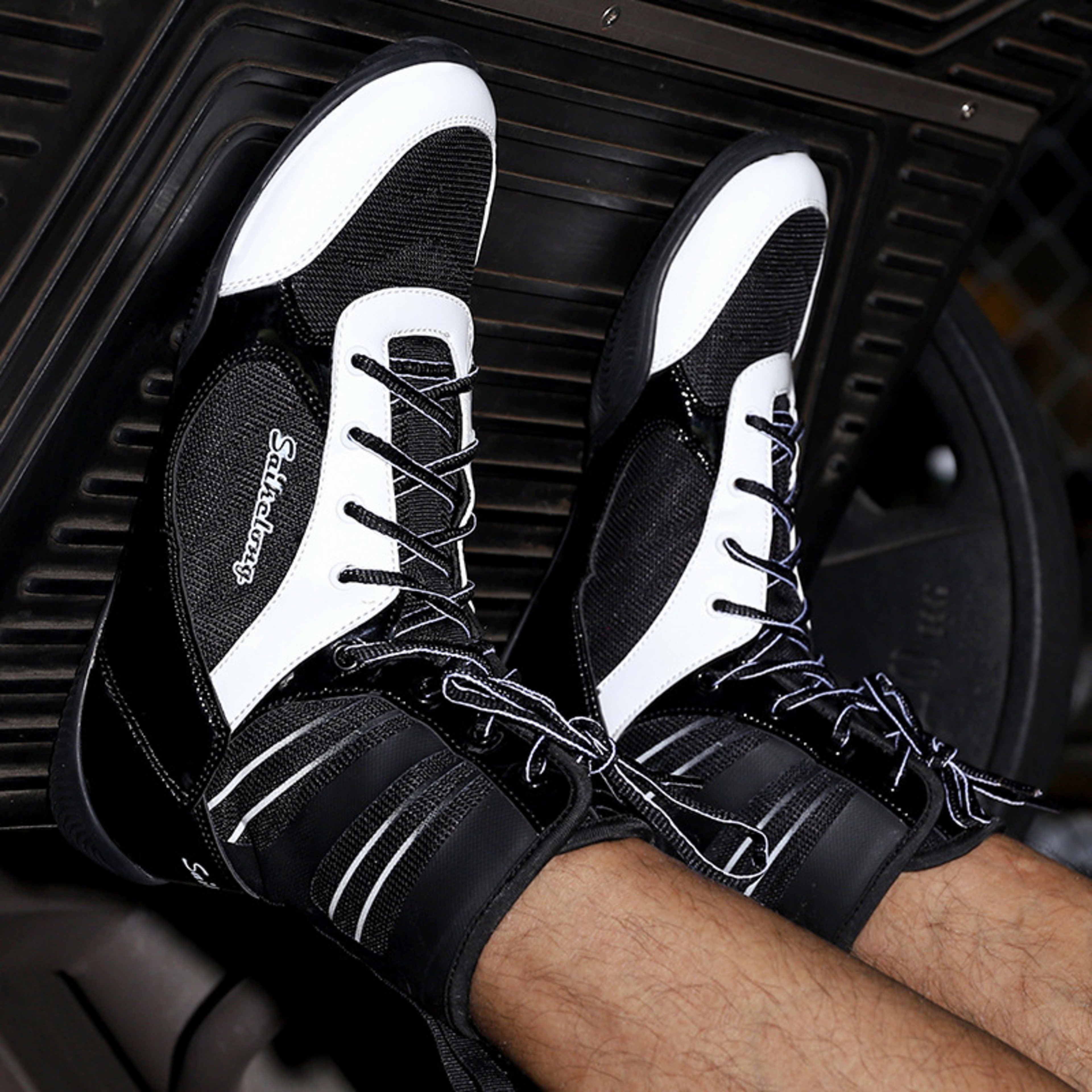 Mixed Combat Training Wrestling Soft Sole High Top Fitness Lifting Shoes 3