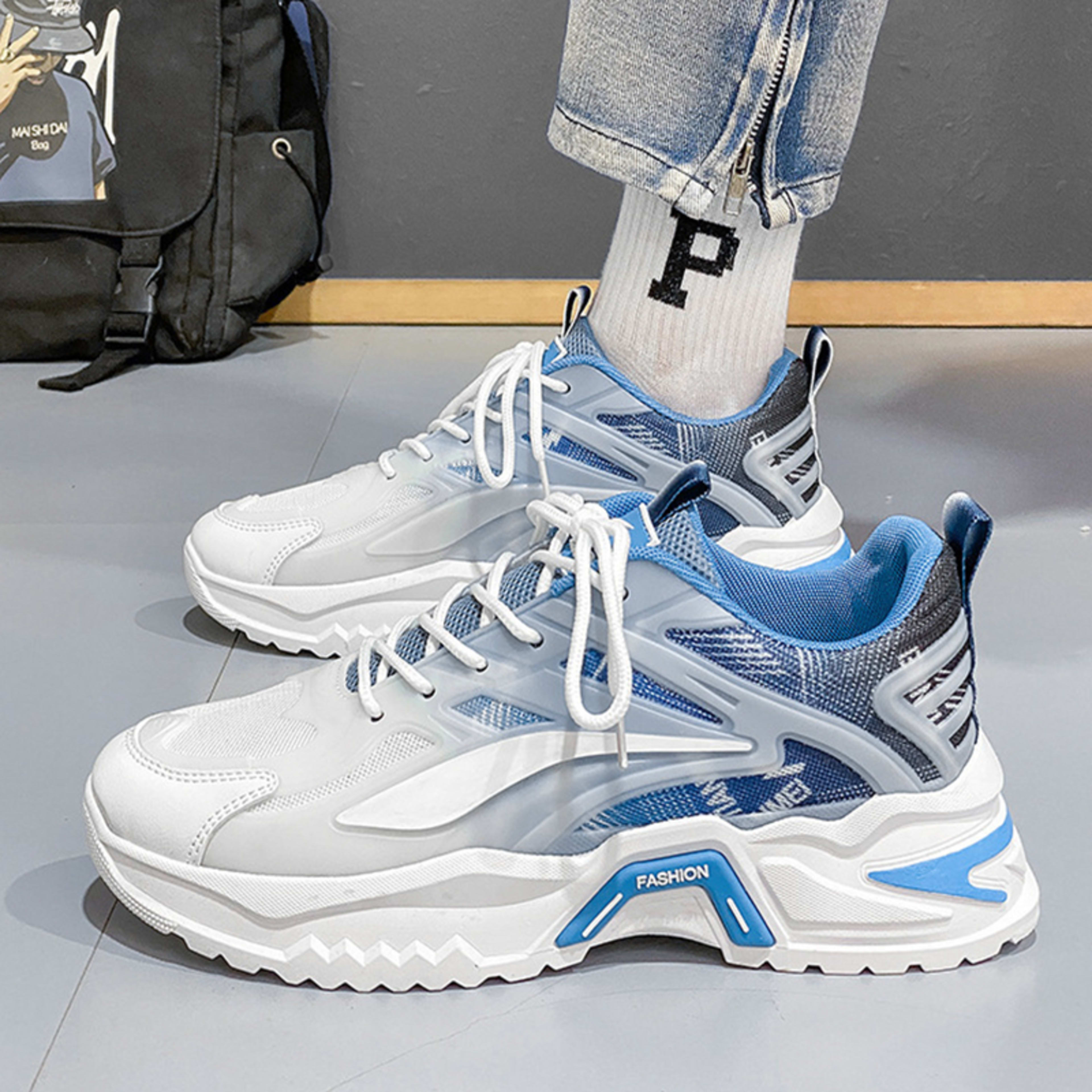 Lace-up Dad Shoes Fashion Thick-soled Sports Shoes Casual Breathable Sneakers For Men 5