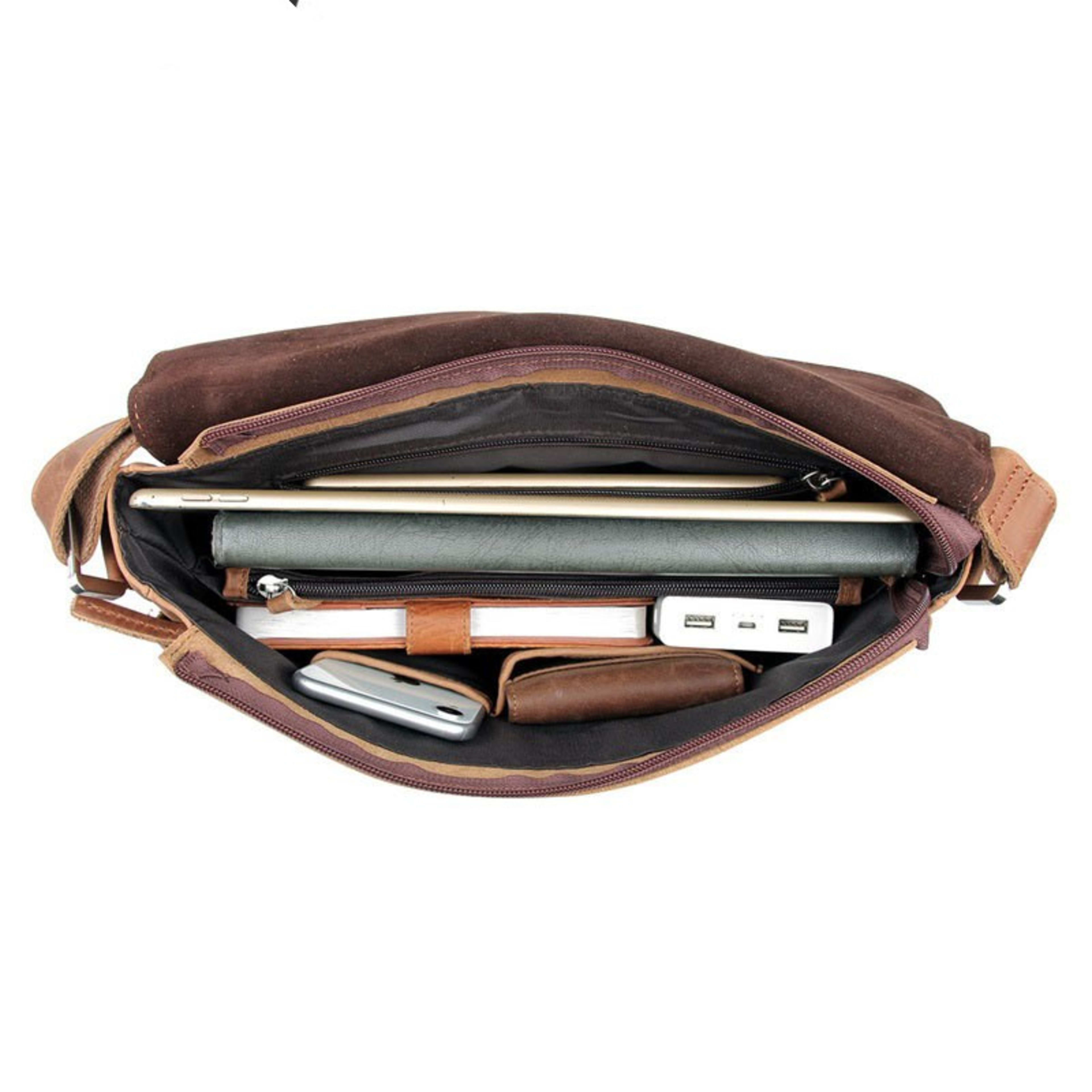 Vintage Leather Crossbody Bag For Men 1