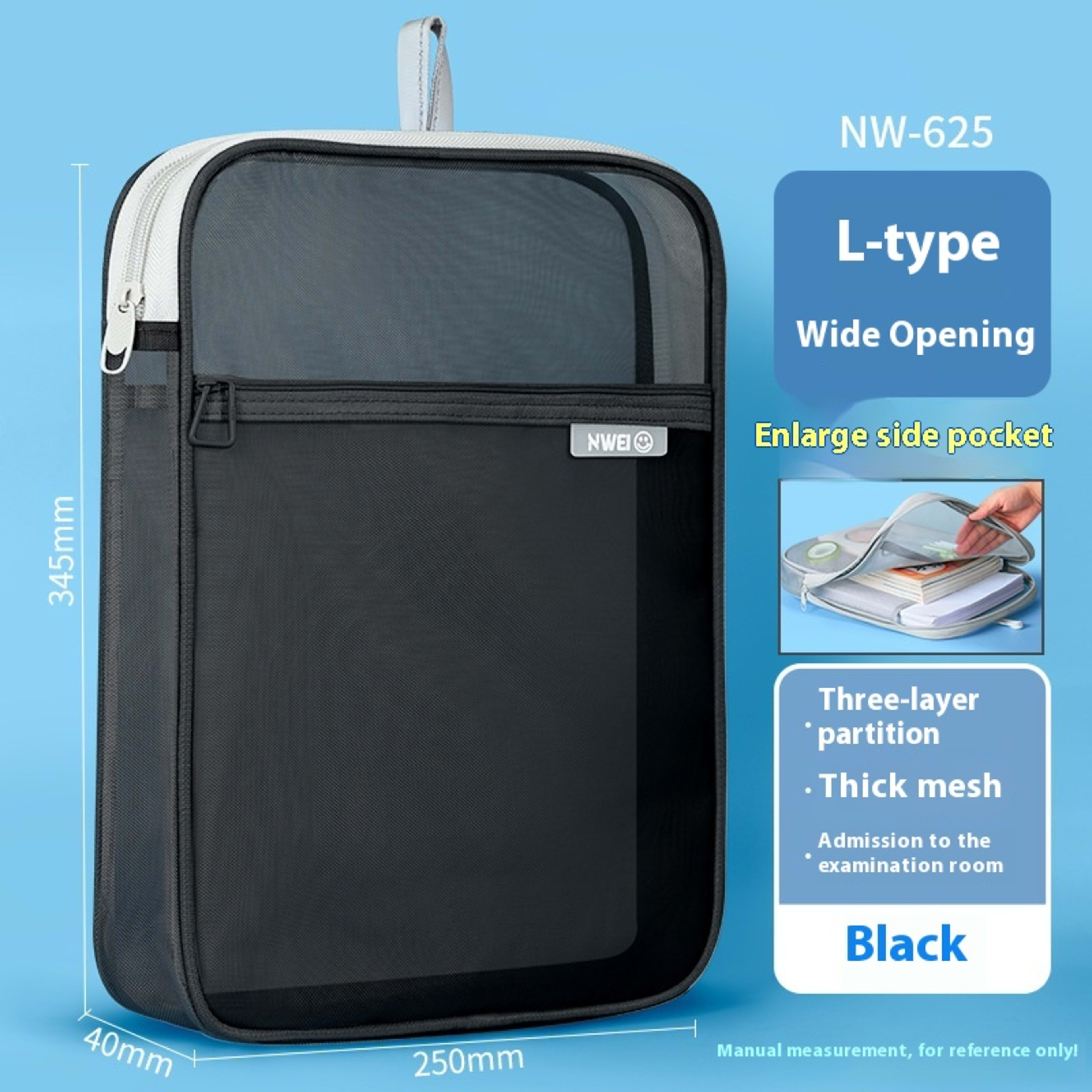L-type Subject Subject Classification File Transparent Test Paper Storage Bag 6