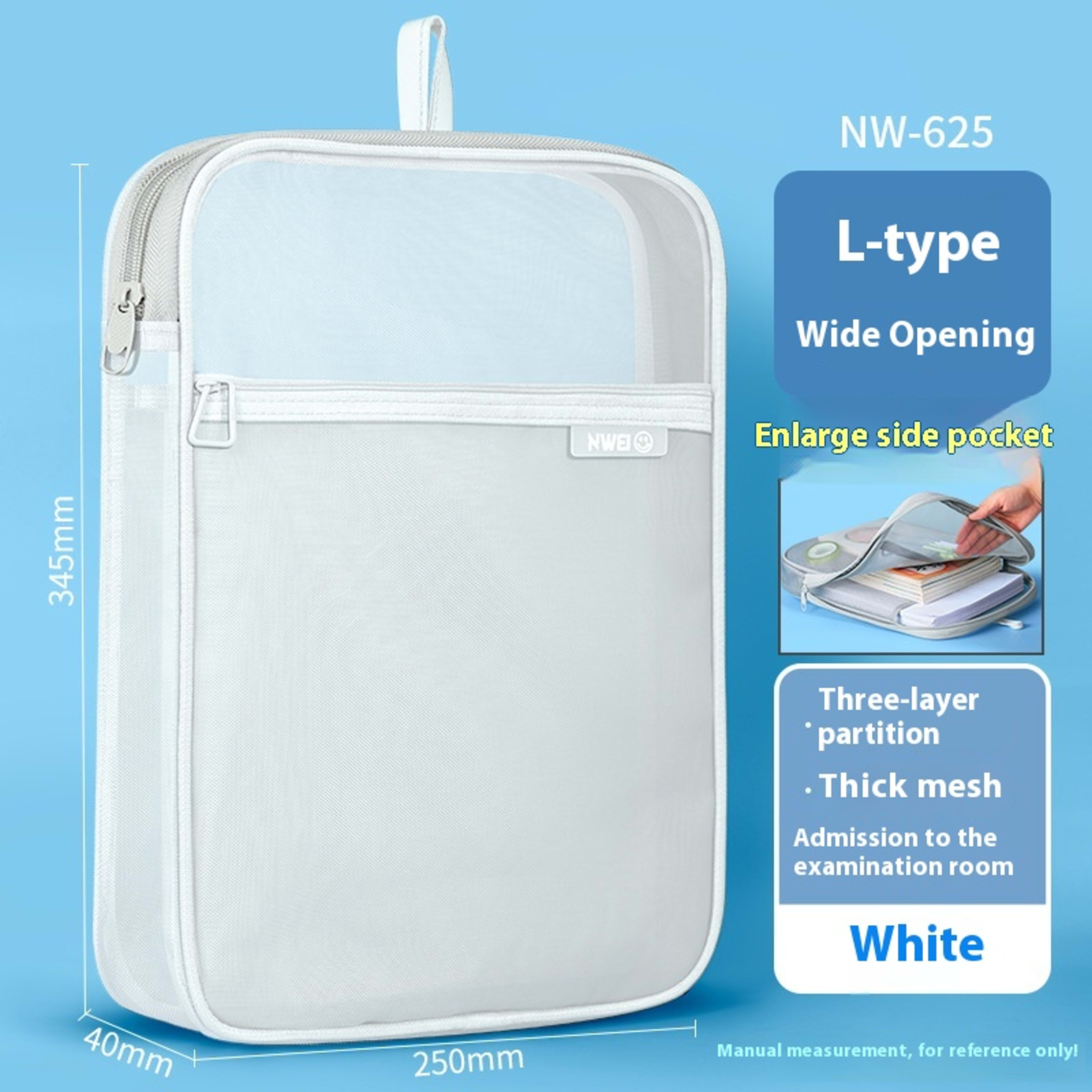 L-type Subject Subject Classification File Transparent Test Paper Storage Bag 9