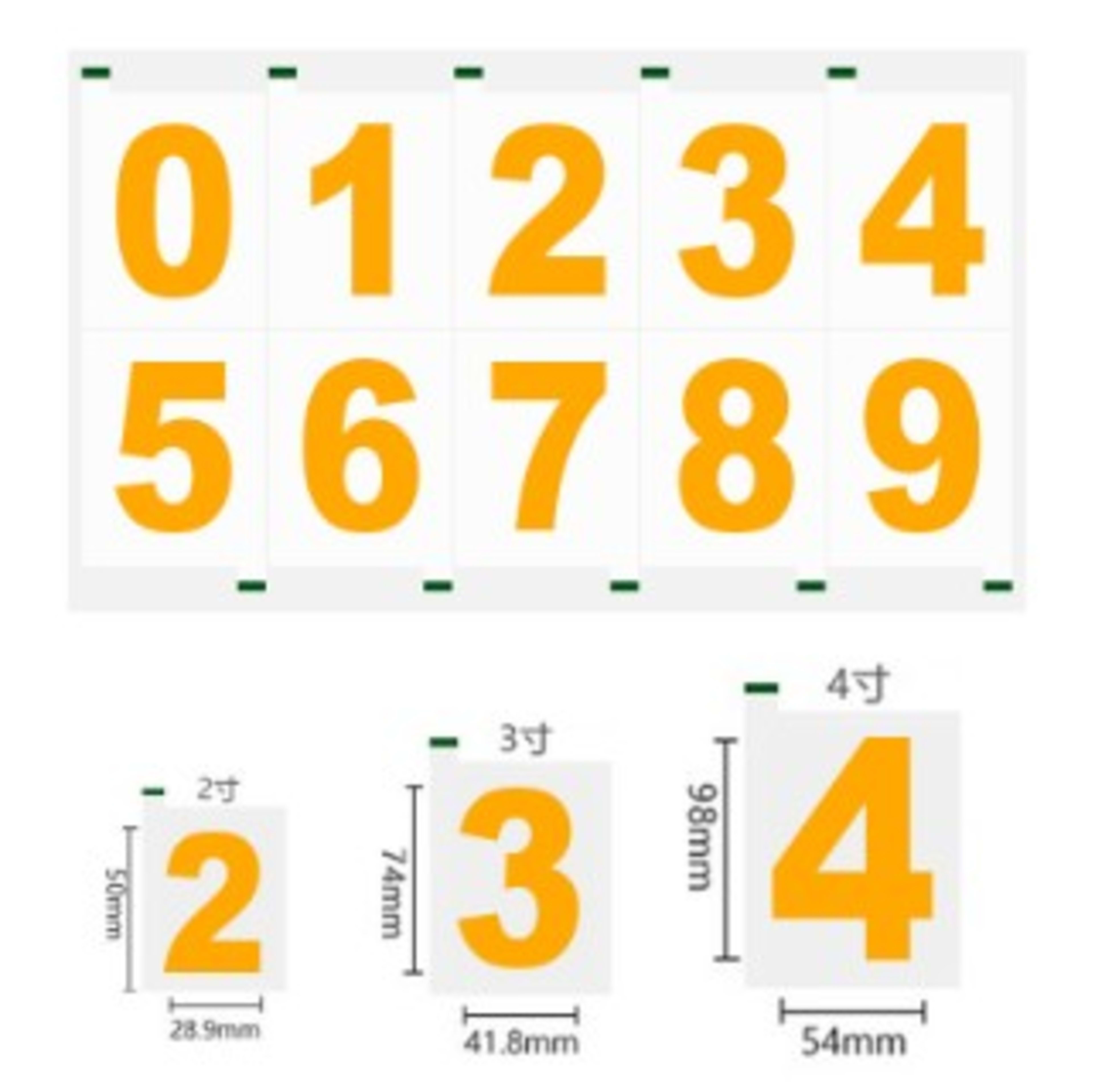 High Temperature Resistant Signboard Reflective Waterproof Pvc Adhesive Number Paper 8