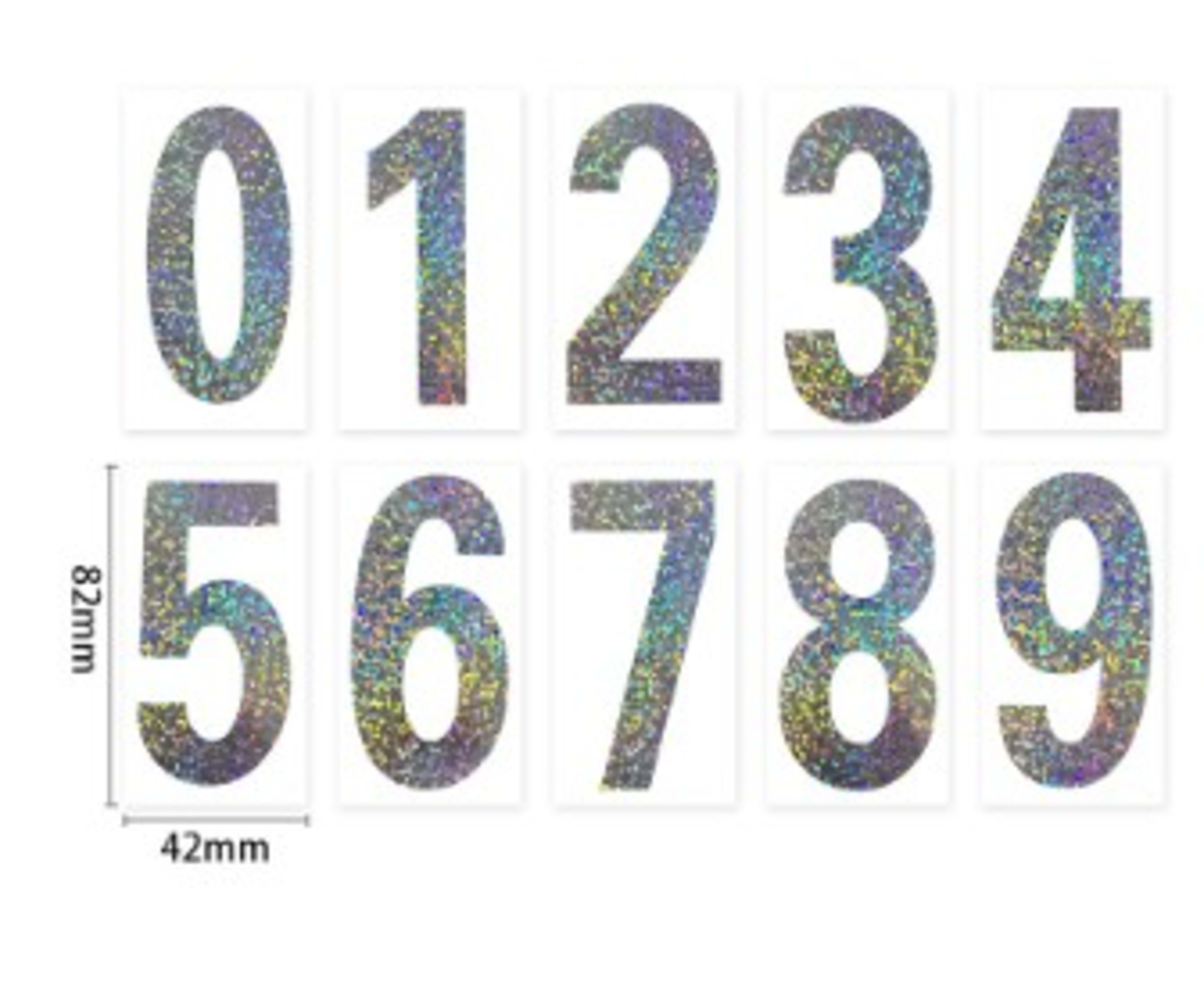 High Temperature Resistant Signboard Reflective Waterproof Pvc Adhesive Number Paper 9