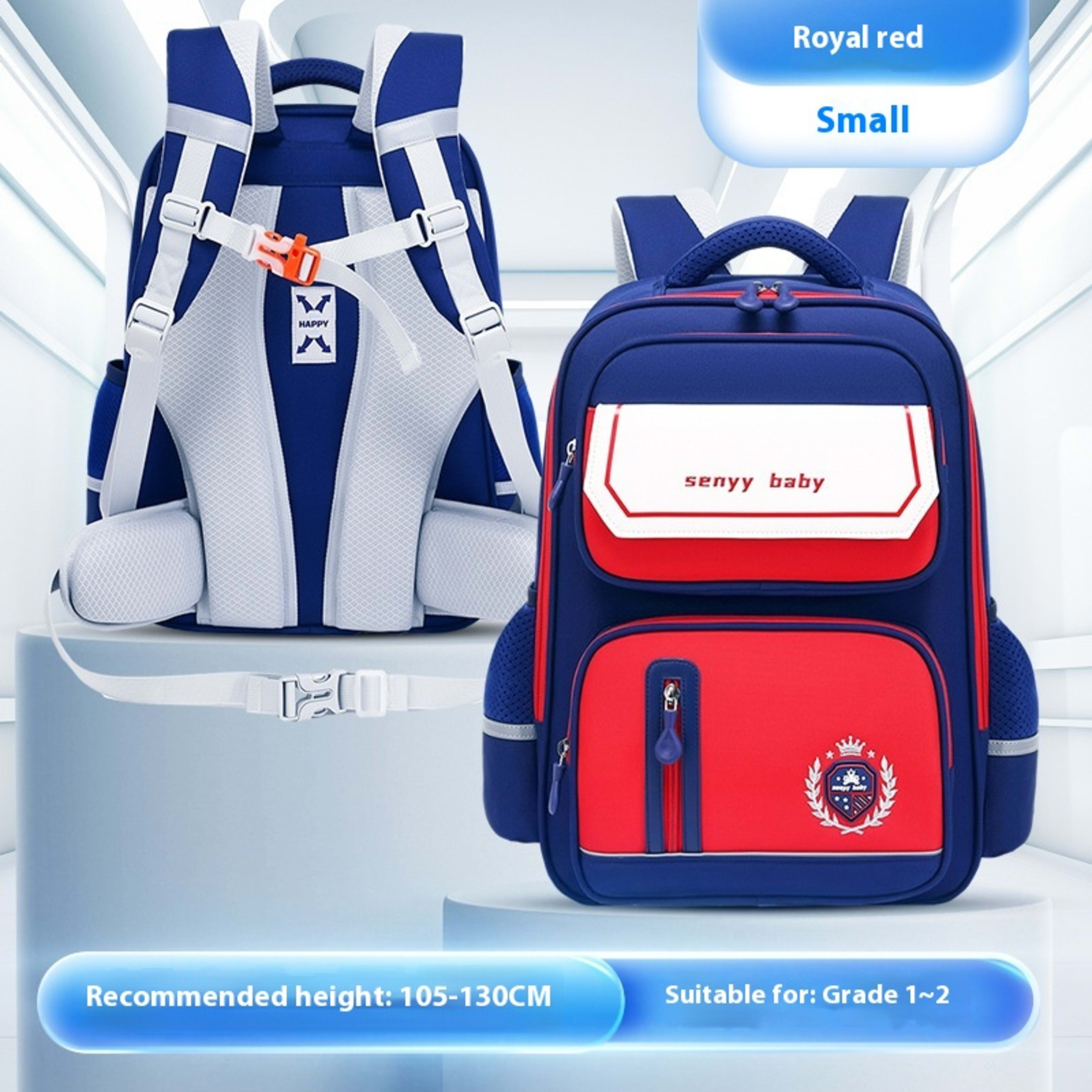 Children's Spine Protector Backpack With Water-repellent Large Capacity Oxford Cloth School Bag 12