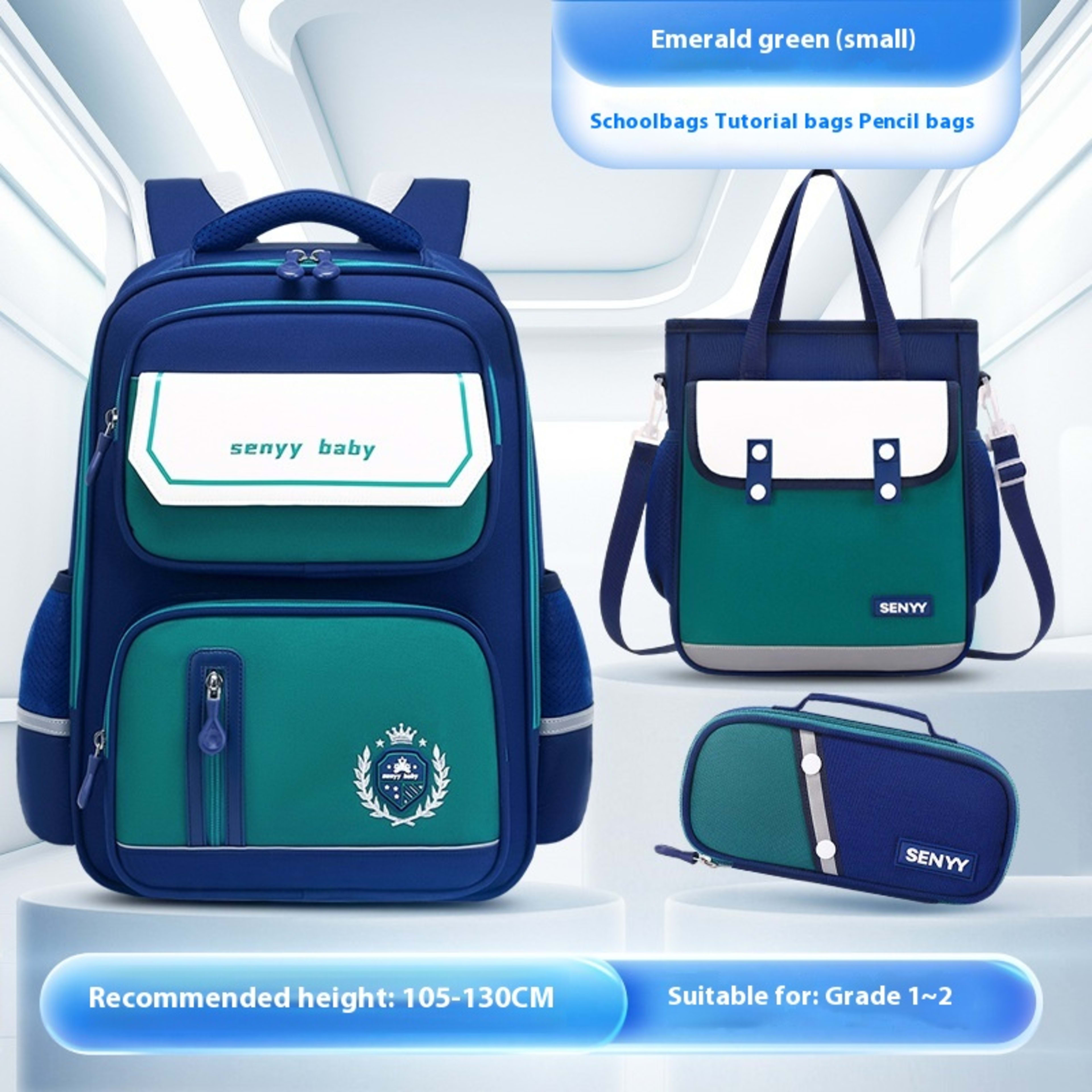 Children's Spine Protector Backpack With Water-repellent Large Capacity Oxford Cloth School Bag 2