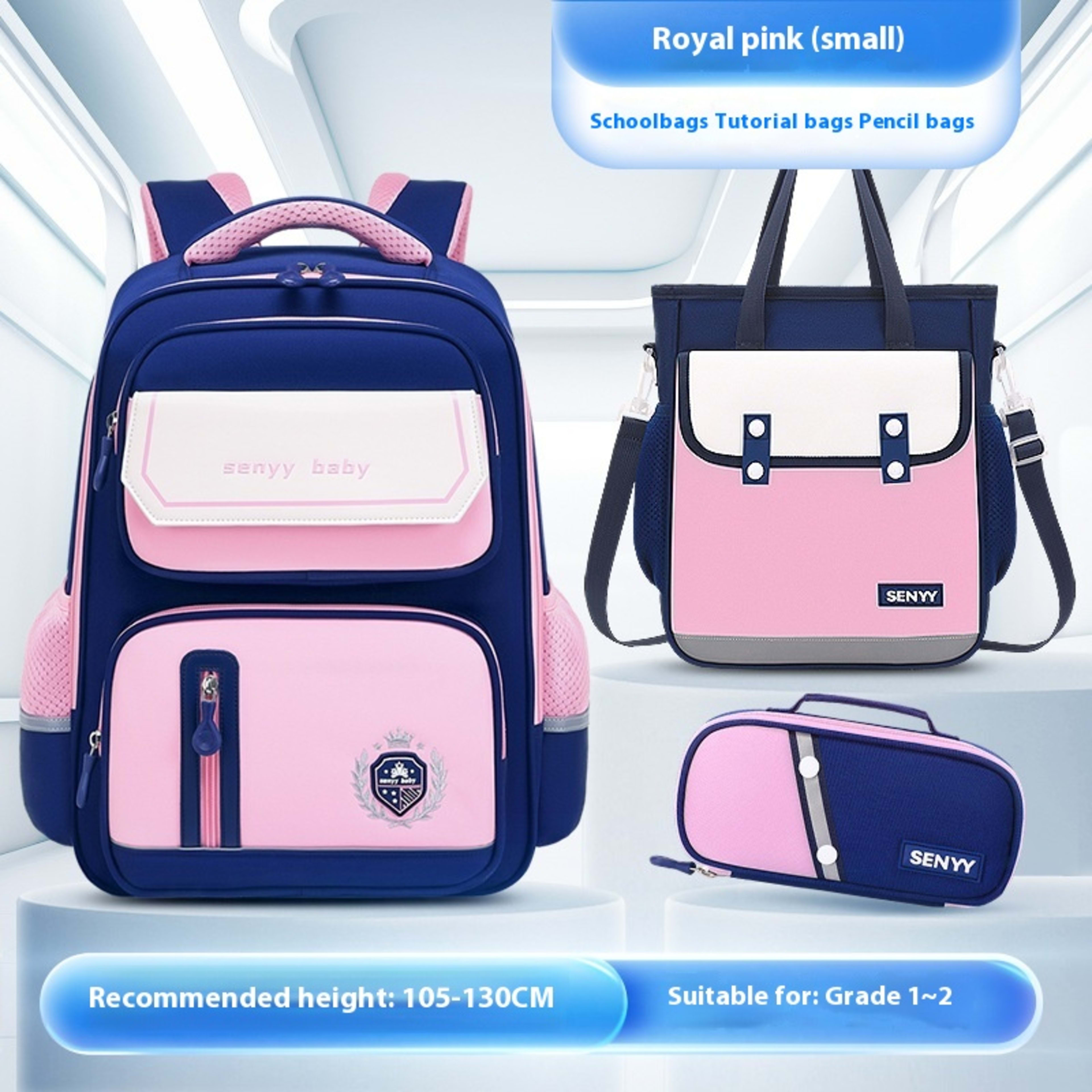 Children's Spine Protector Backpack With Water-repellent Large Capacity Oxford Cloth School Bag 41