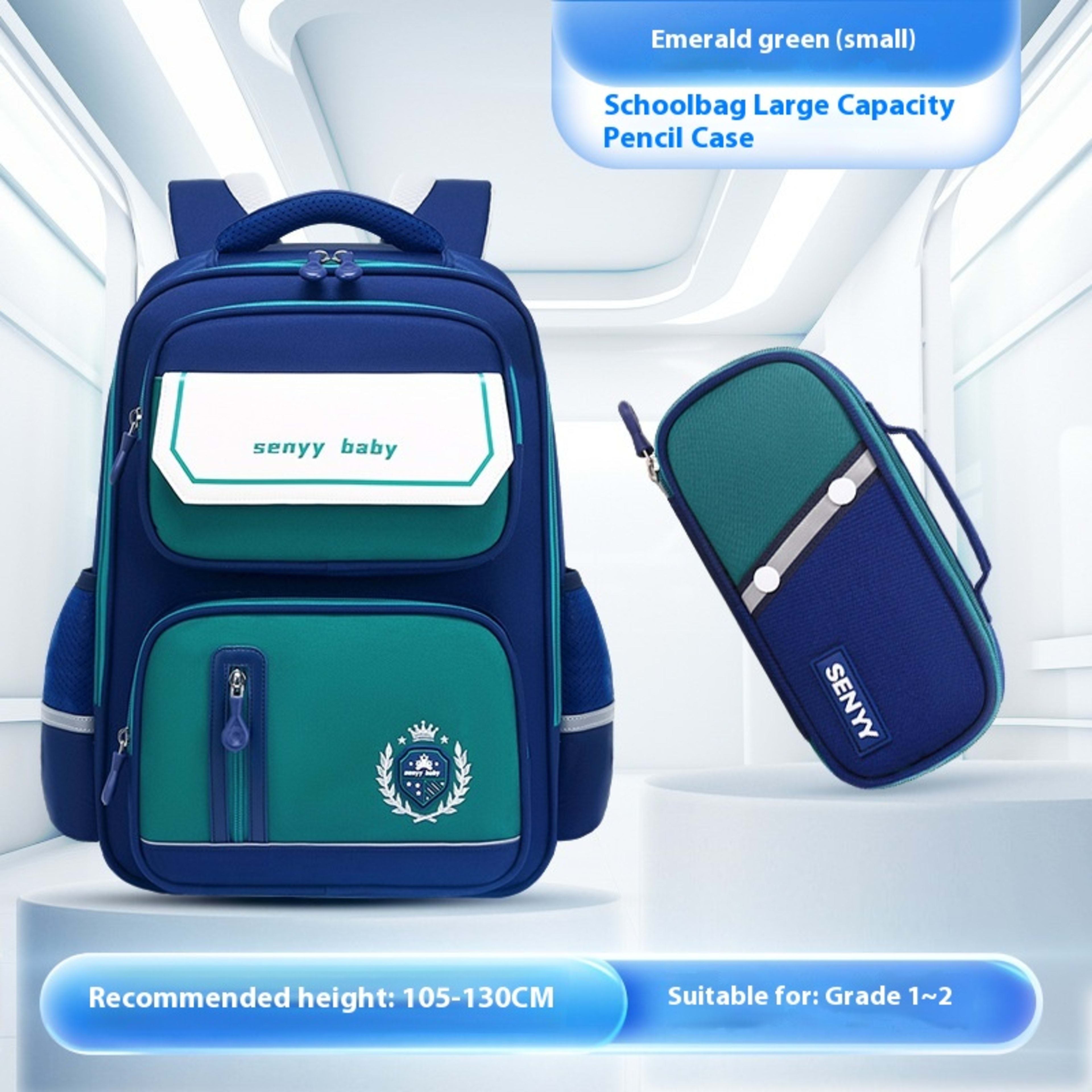 Children's Spine Protector Backpack With Water-repellent Large Capacity Oxford Cloth School Bag 22
