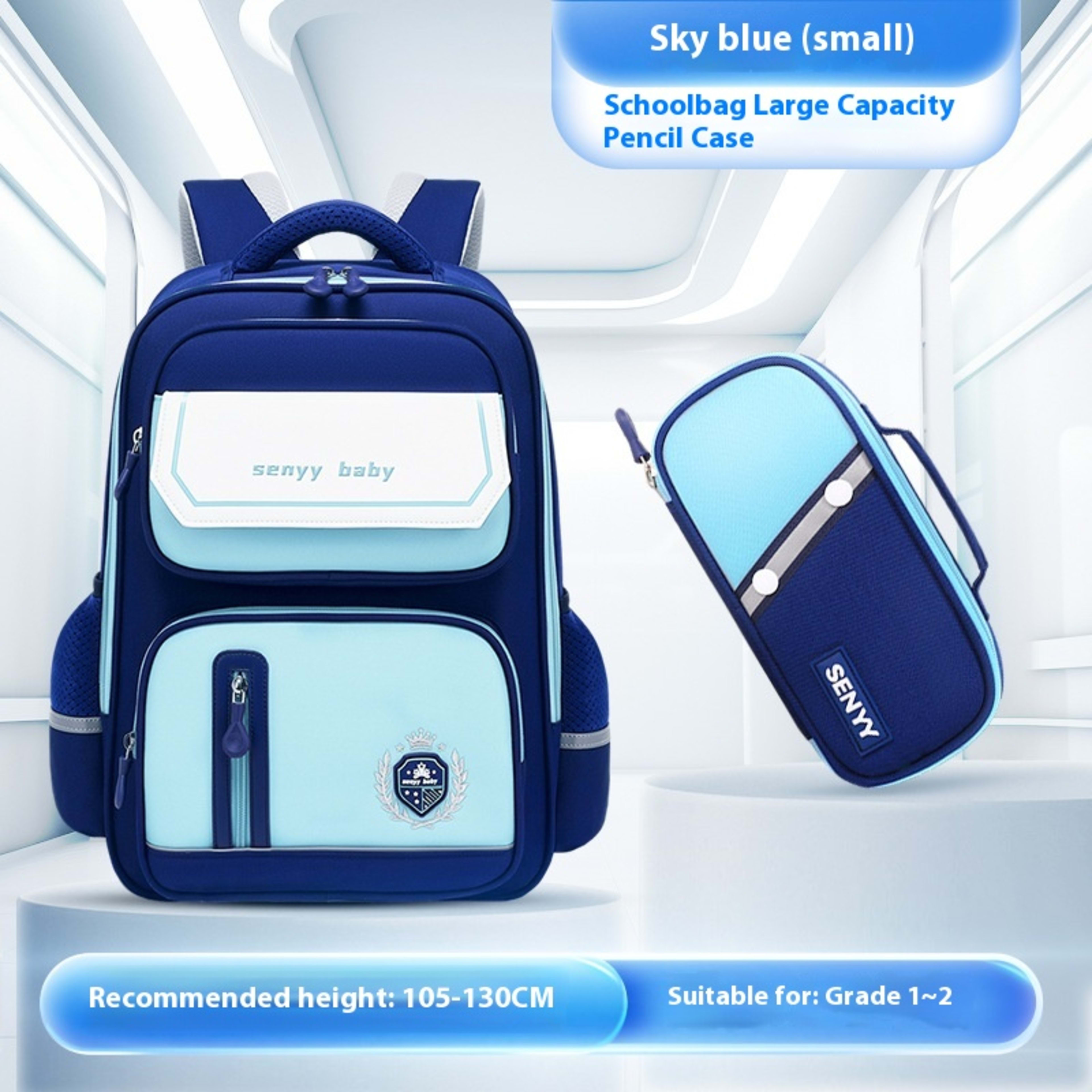 Children's Spine Protector Backpack With Water-repellent Large Capacity Oxford Cloth School Bag 39