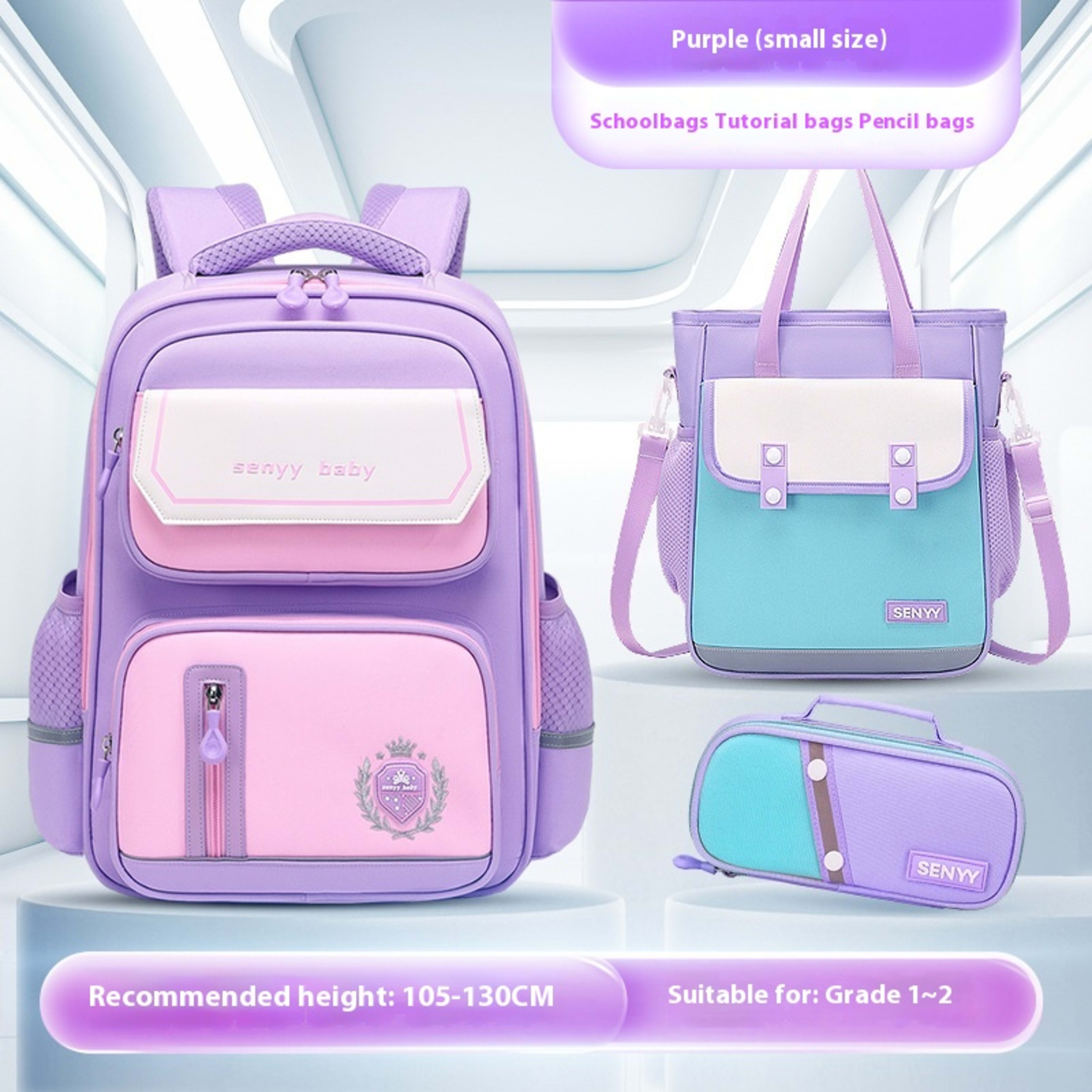 Children's Spine Protector Backpack With Water-repellent Large Capacity Oxford Cloth School Bag 9