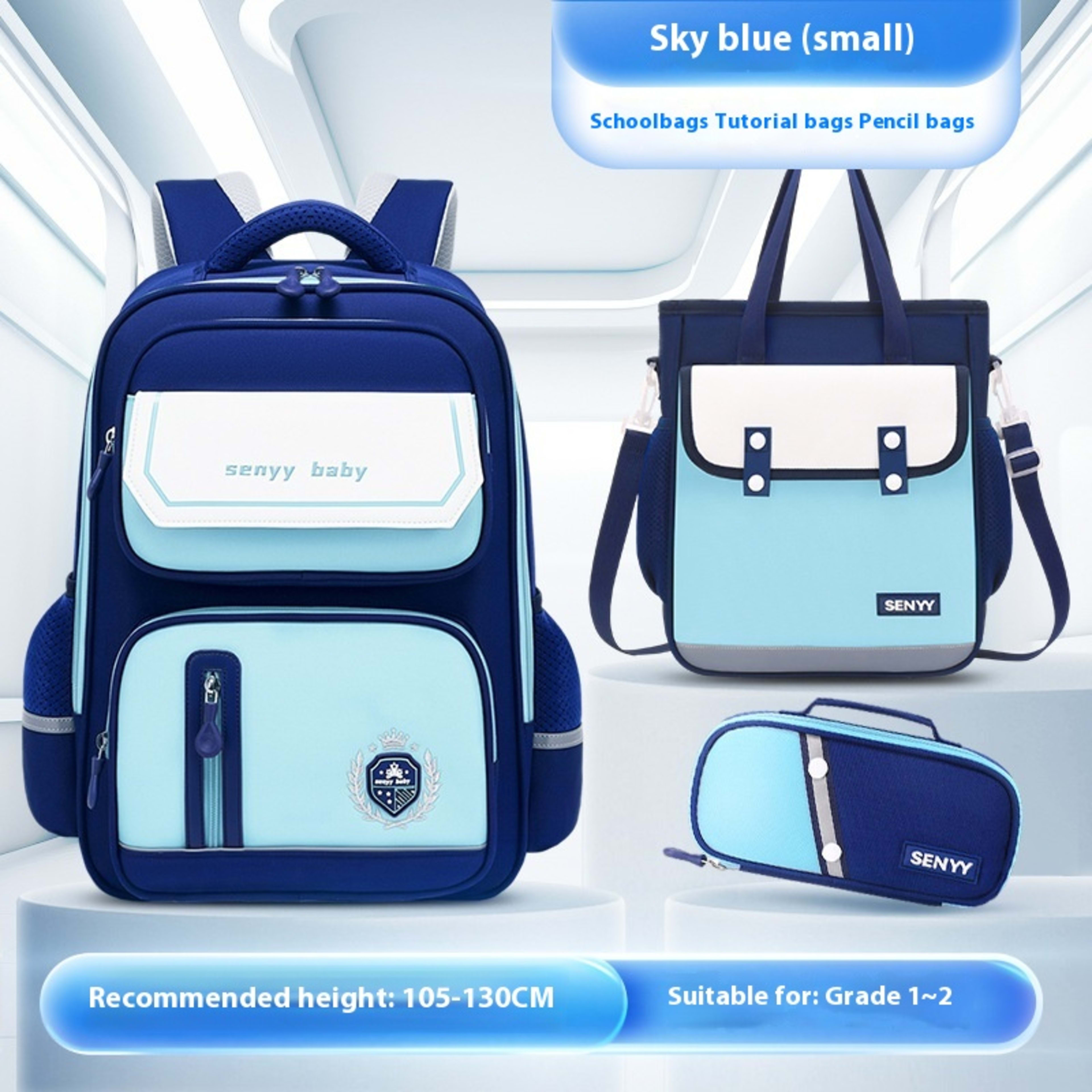 Children's Spine Protector Backpack With Water-repellent Large Capacity Oxford Cloth School Bag 6