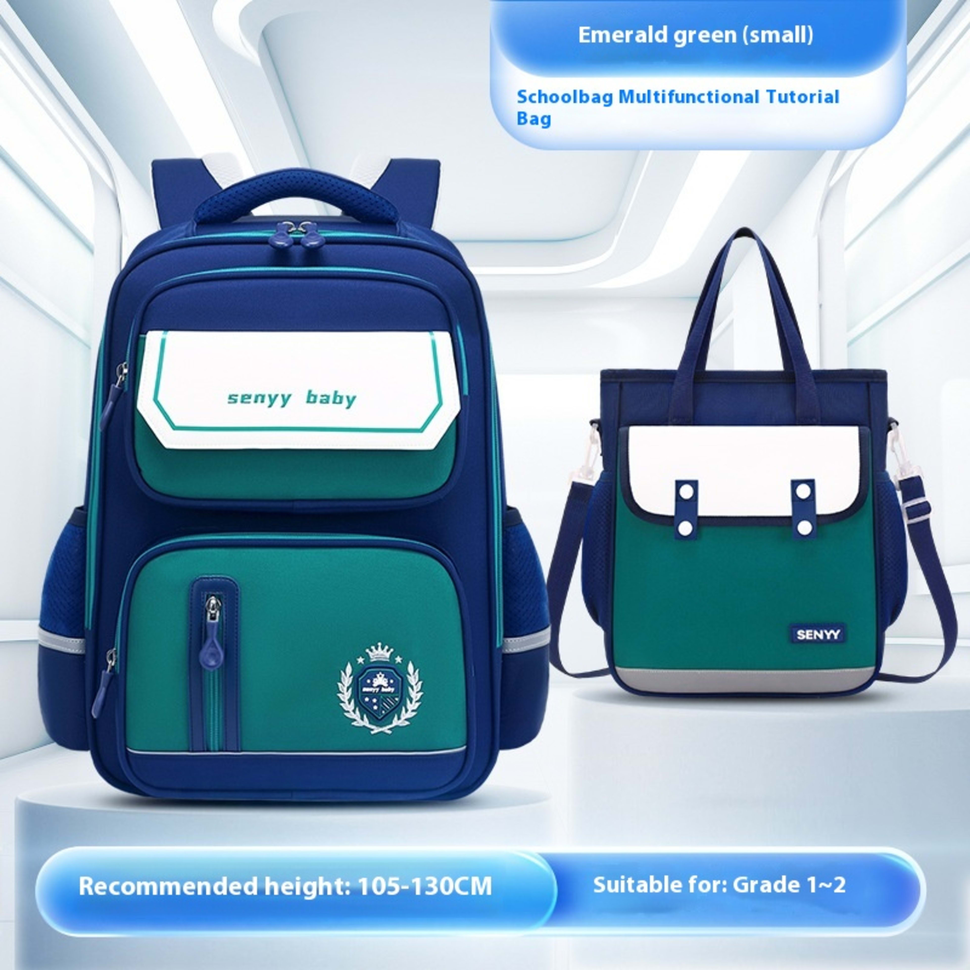 Children's Spine Protector Backpack With Water-repellent Large Capacity Oxford Cloth School Bag 10