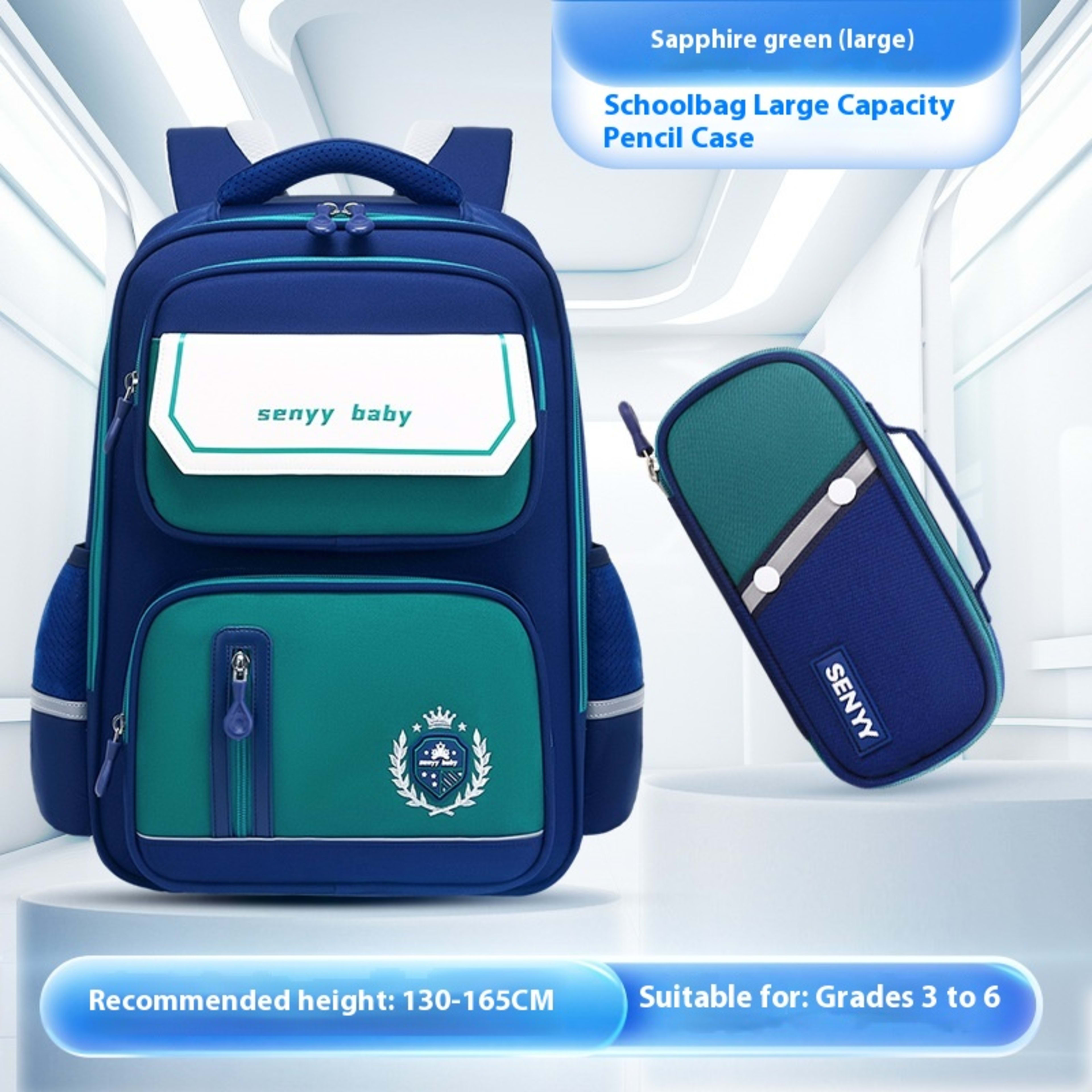 Children's Spine Protector Backpack With Water-repellent Large Capacity Oxford Cloth School Bag 19