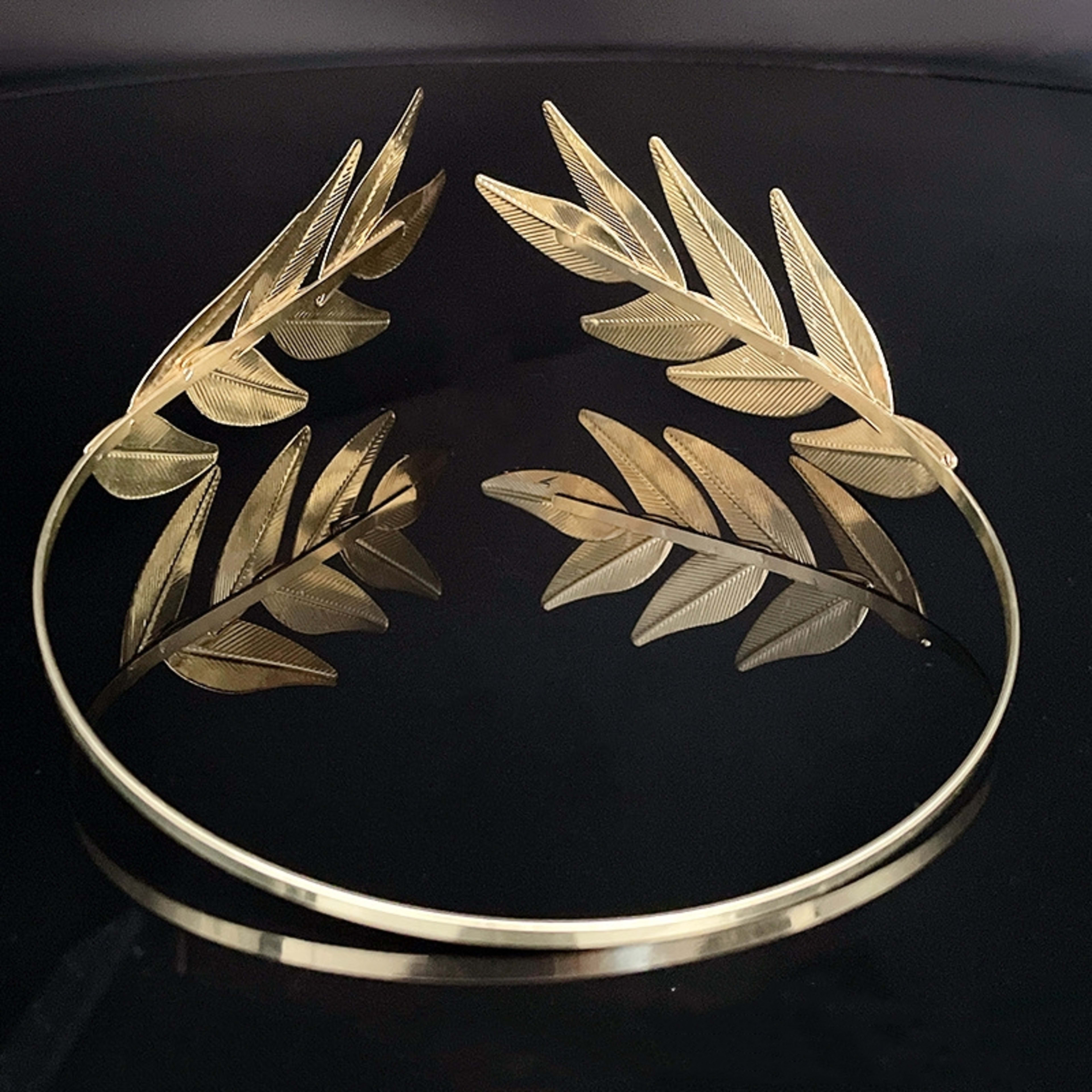 Bride Leaves Headband Forest Metal 5