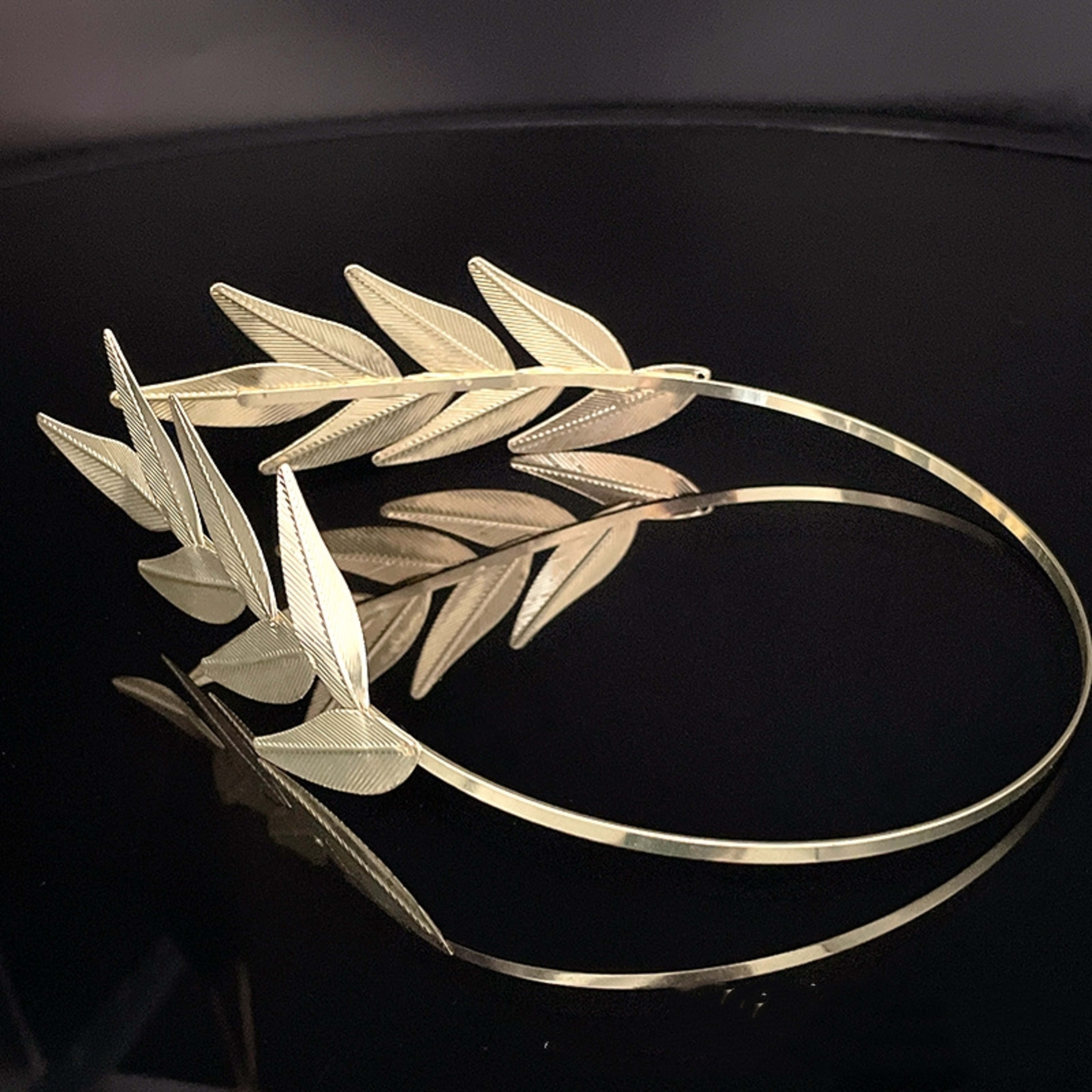 Bride Leaves Headband Forest Metal 2