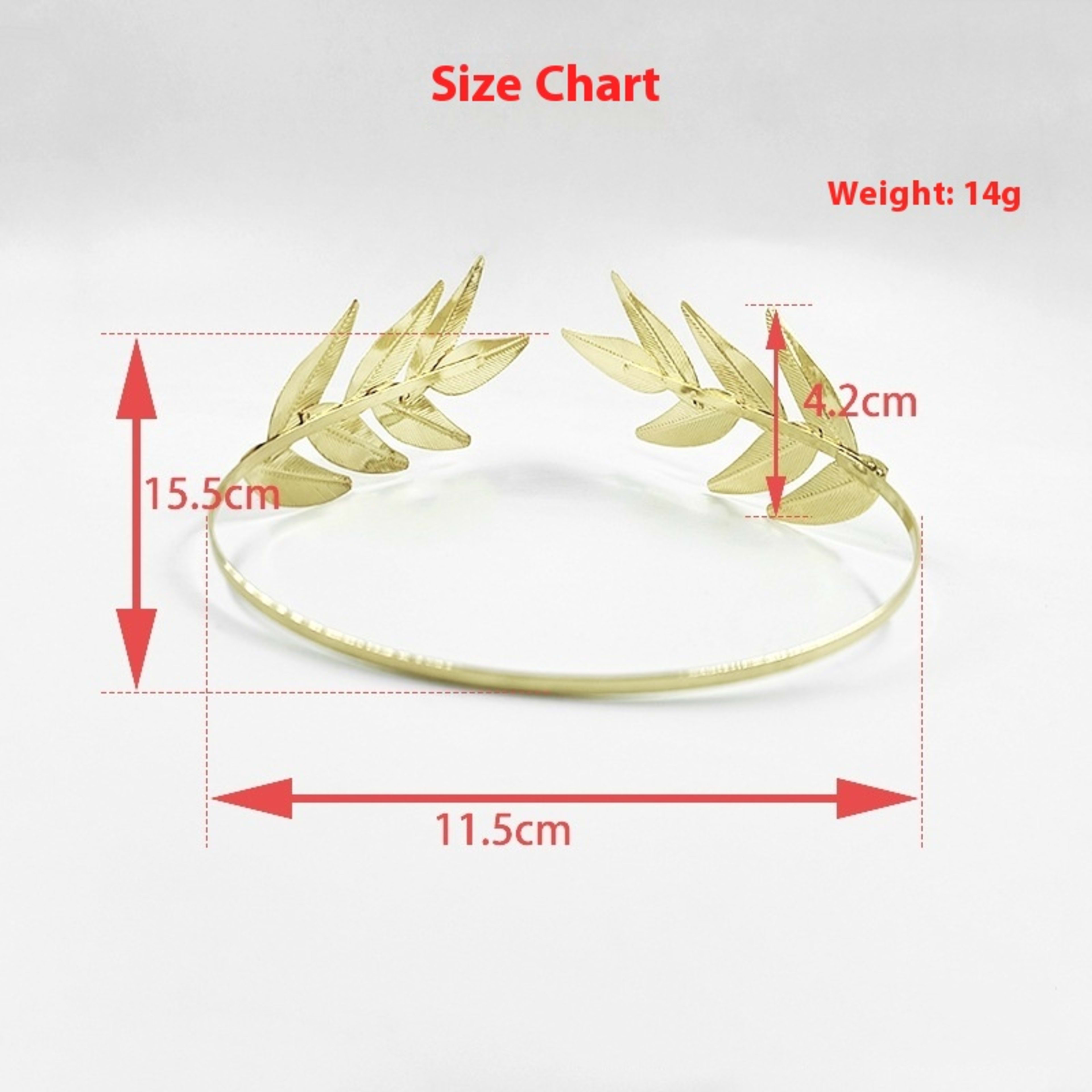Bride Leaves Headband Forest Metal 4