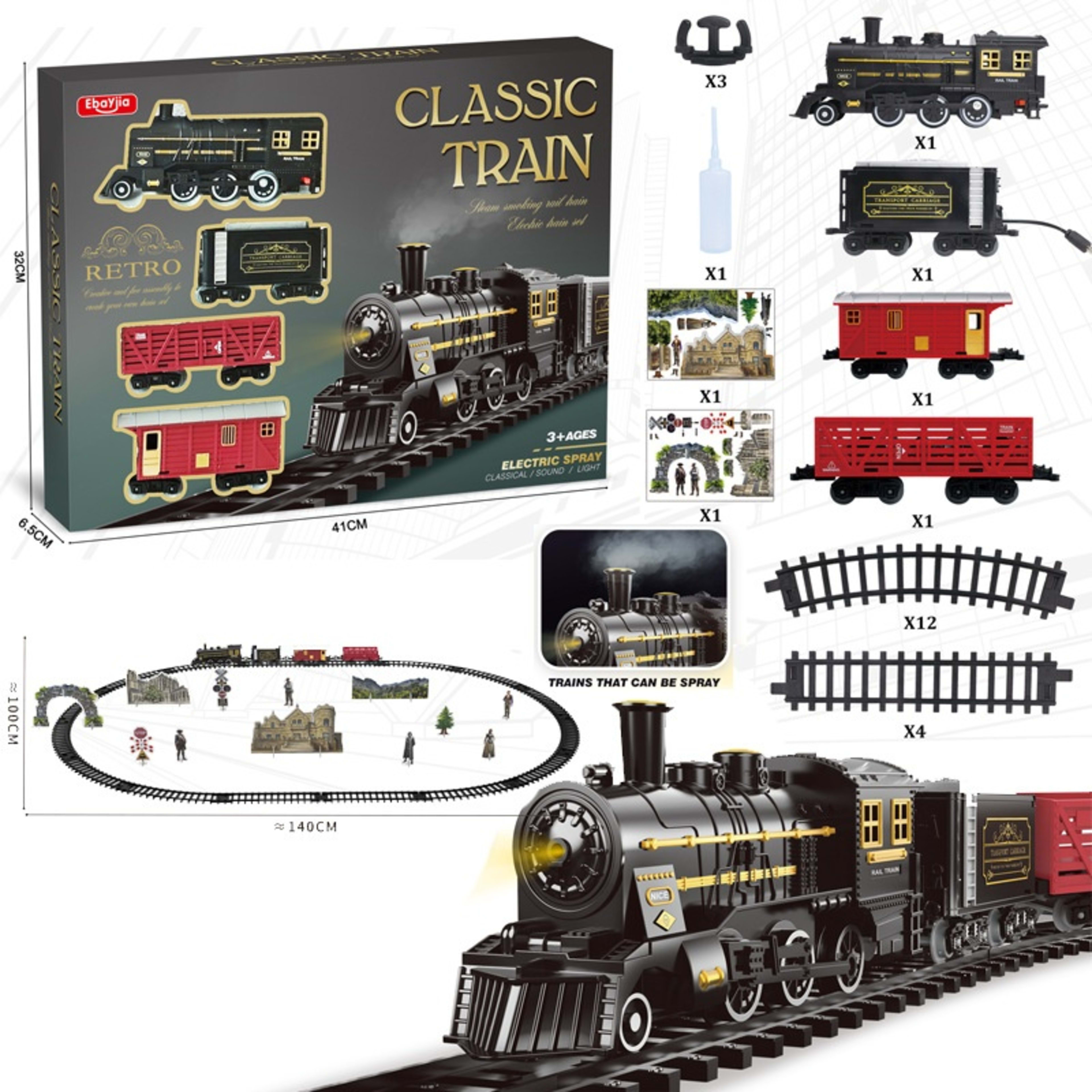 Children Boy Electric Steam Motor Car Birthday New Year Gift 7