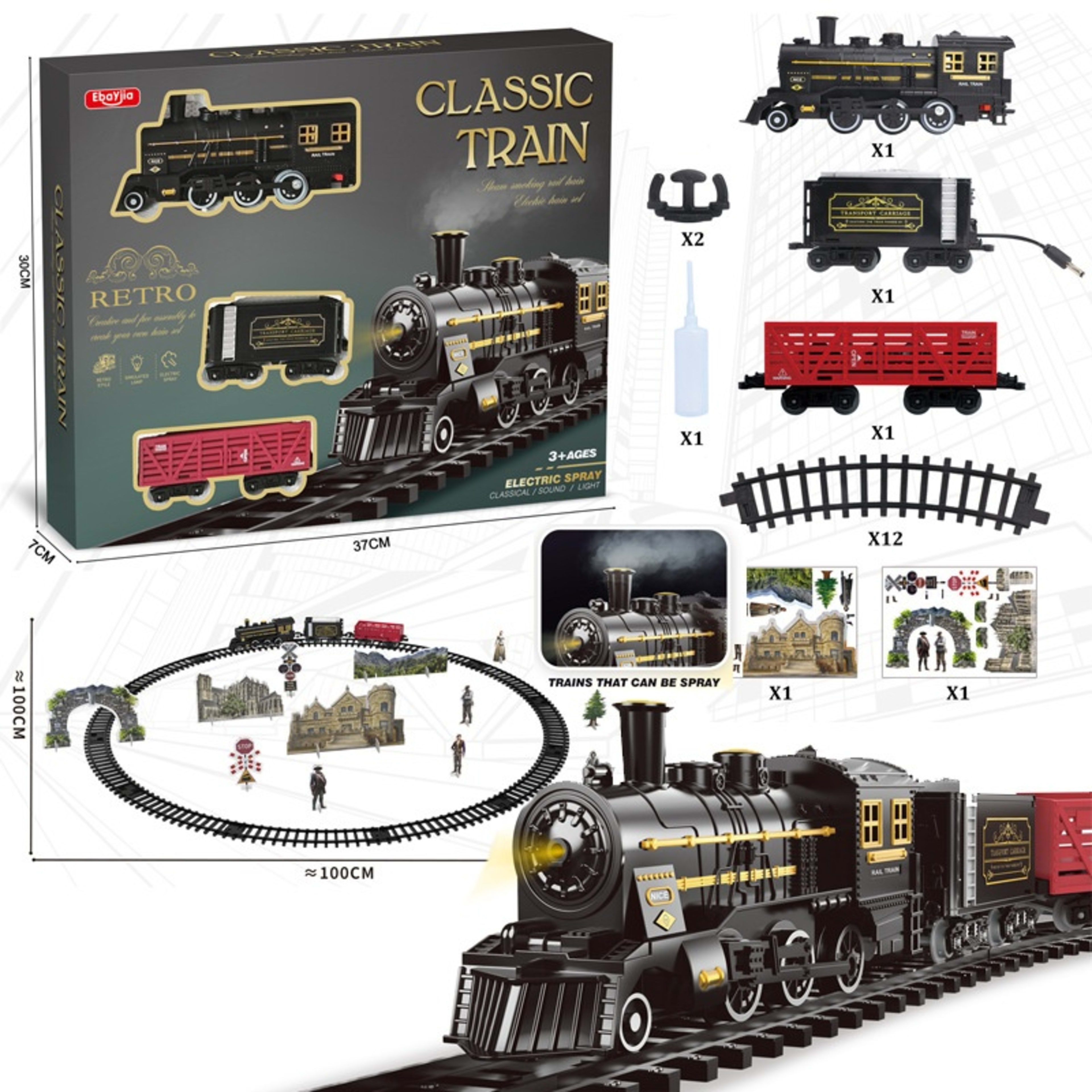 Children Boy Electric Steam Motor Car Birthday New Year Gift 1