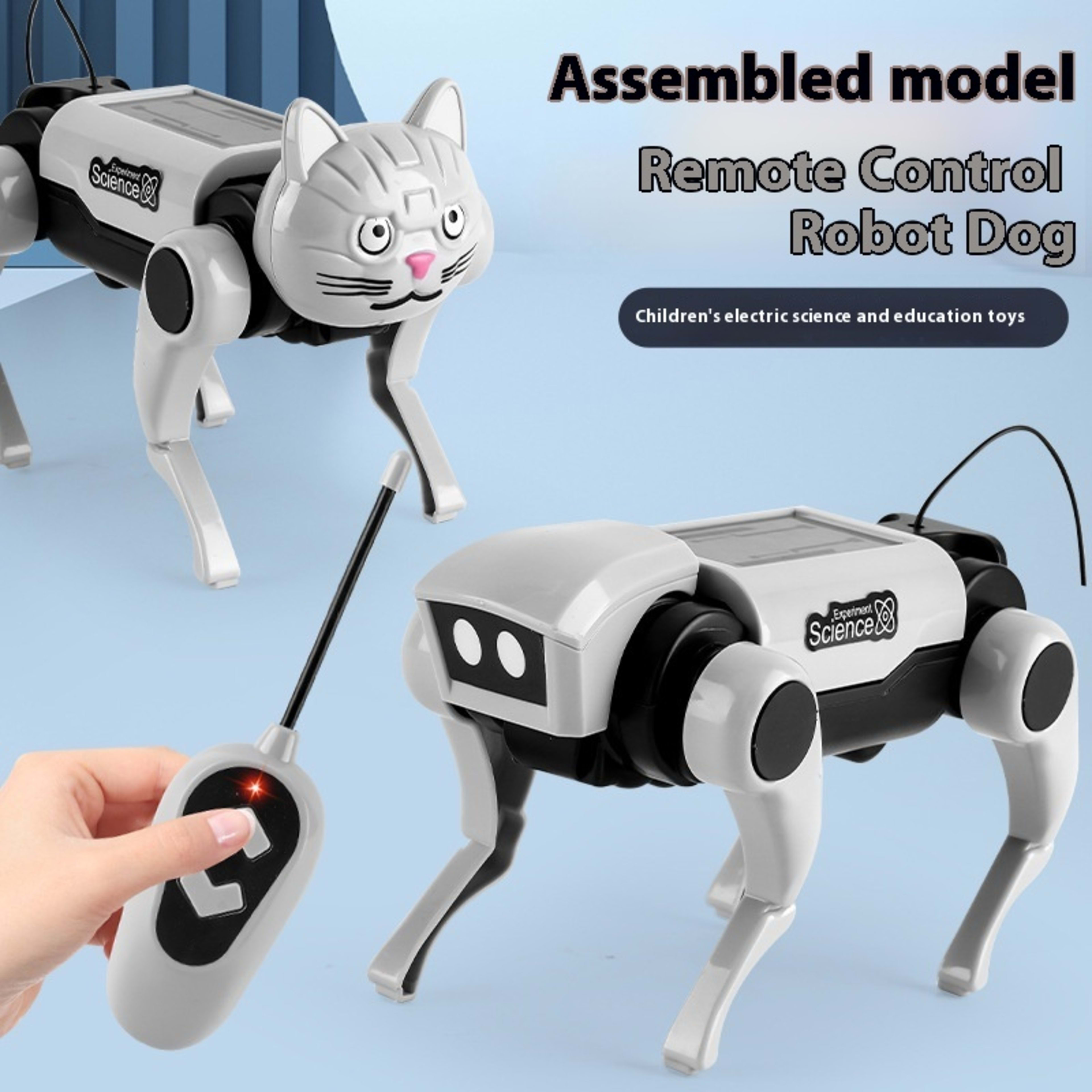 Remote Control Mechanical Dog And Cat 2 In1 Assembled Toy 3