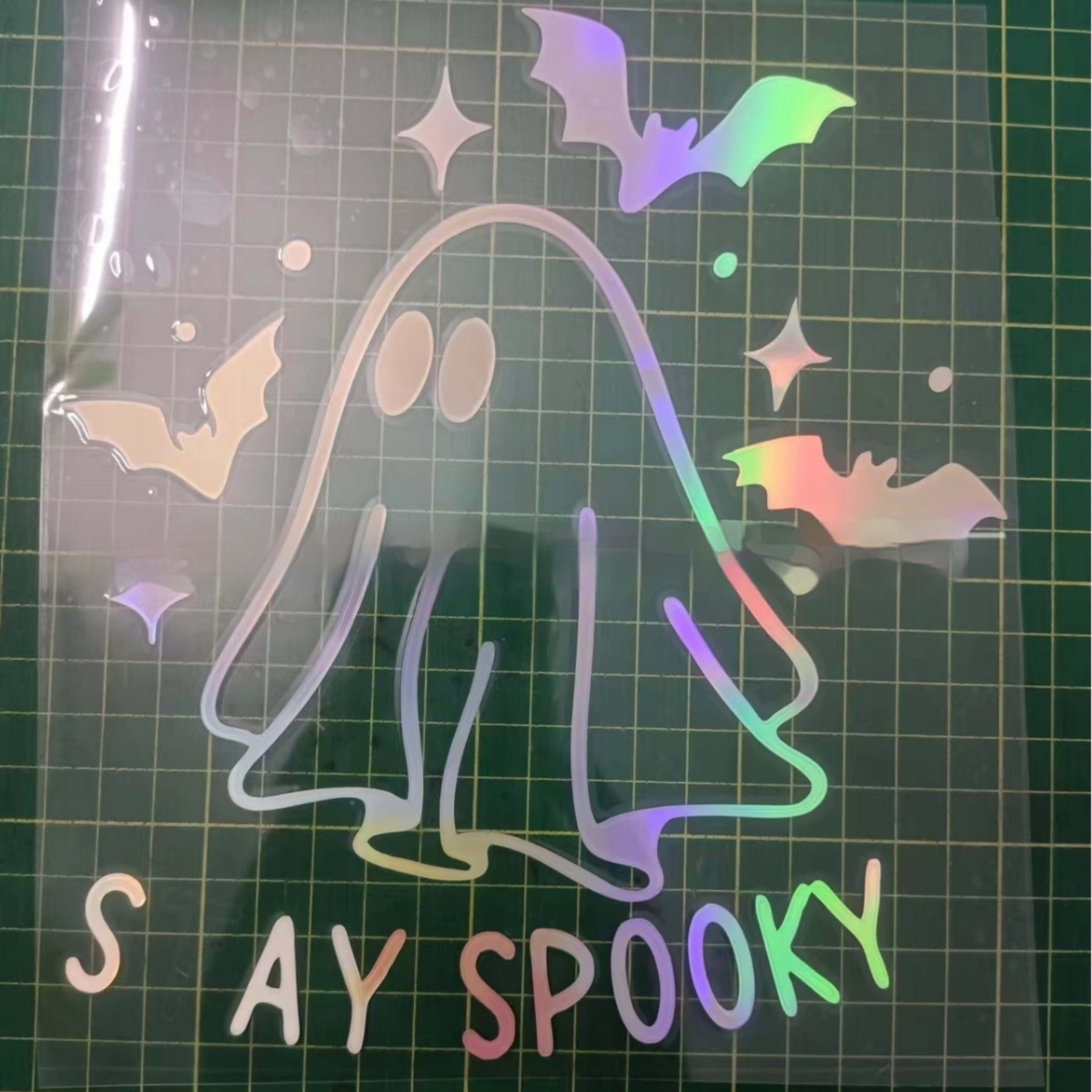 Car Body Sticker Halloween Ghost Bat English Reflective Sticker 8