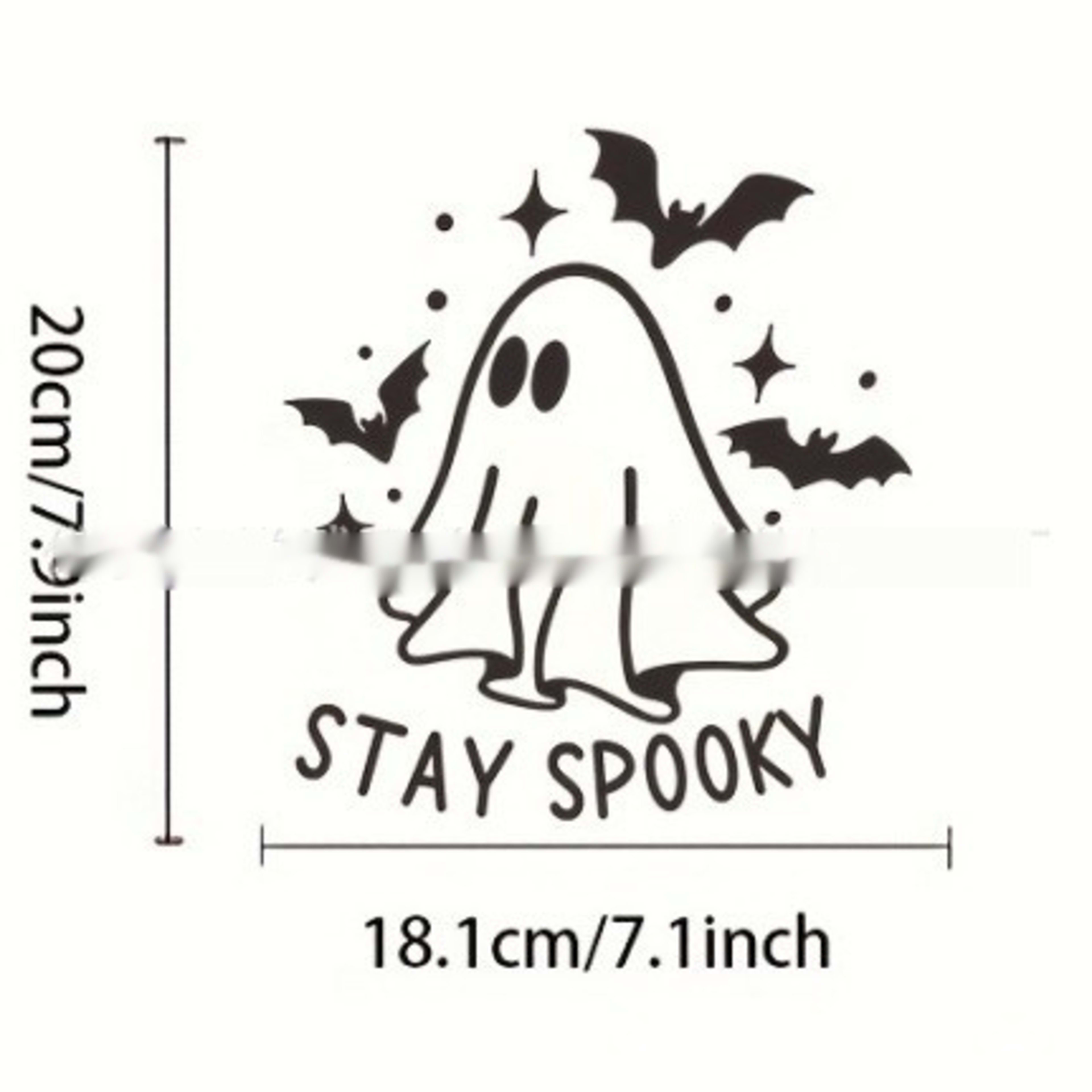 Car Body Sticker Halloween Ghost Bat English Reflective Sticker 9