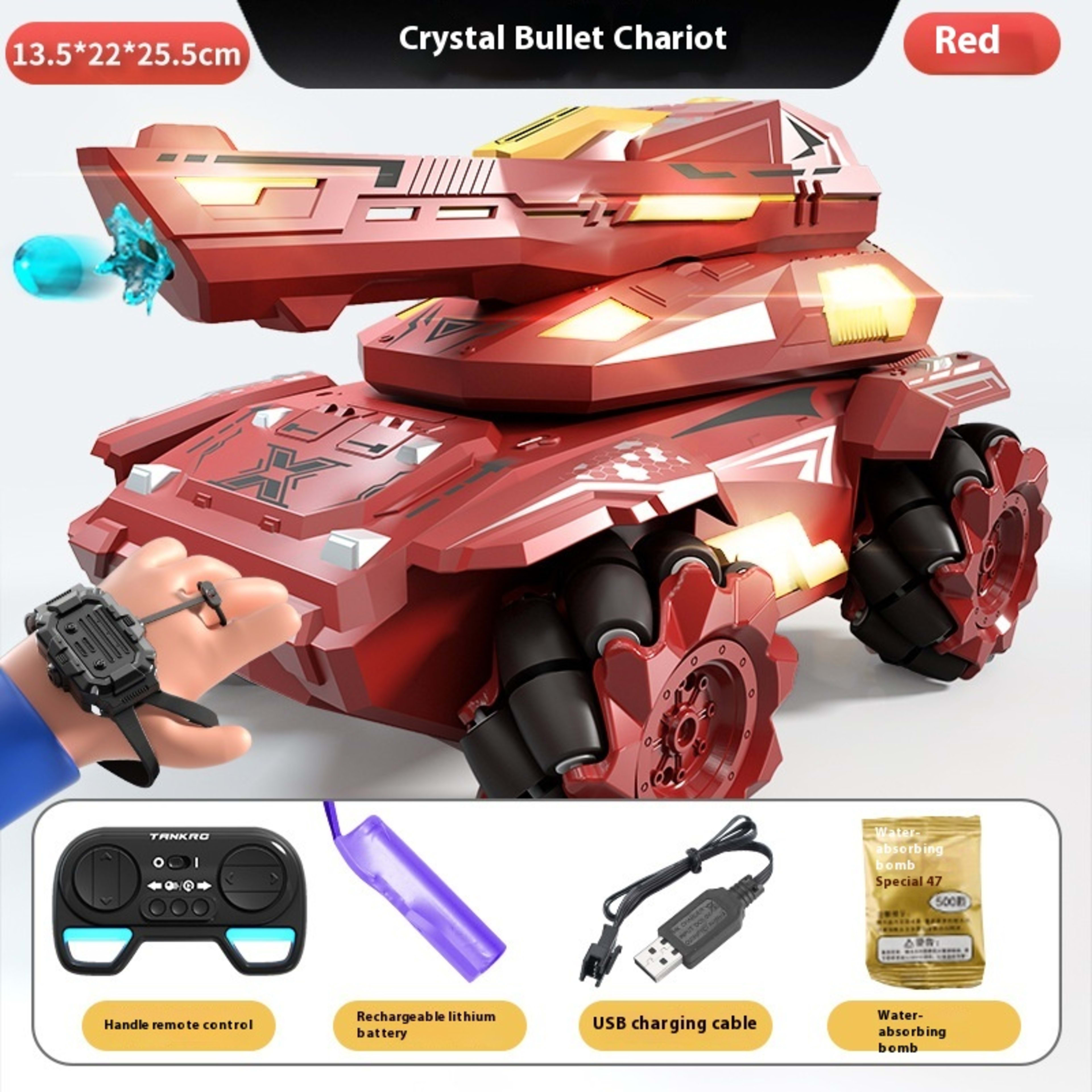 Armored Stunt Water Bomb Tank Children Toy Remote Control Car 6