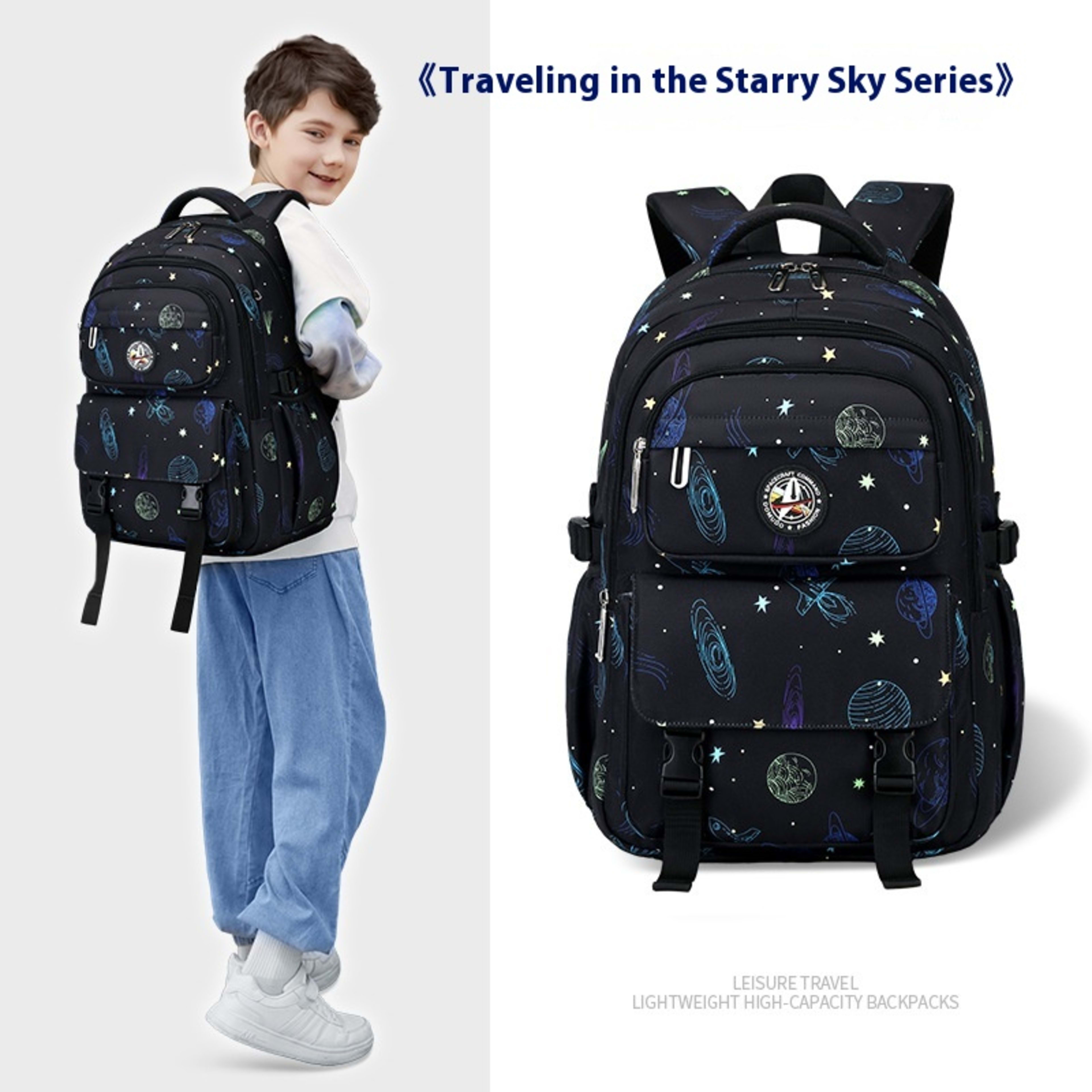 Primary School Student Starry Sky Leisure Schoolbag Junior High School Student Backpack 6