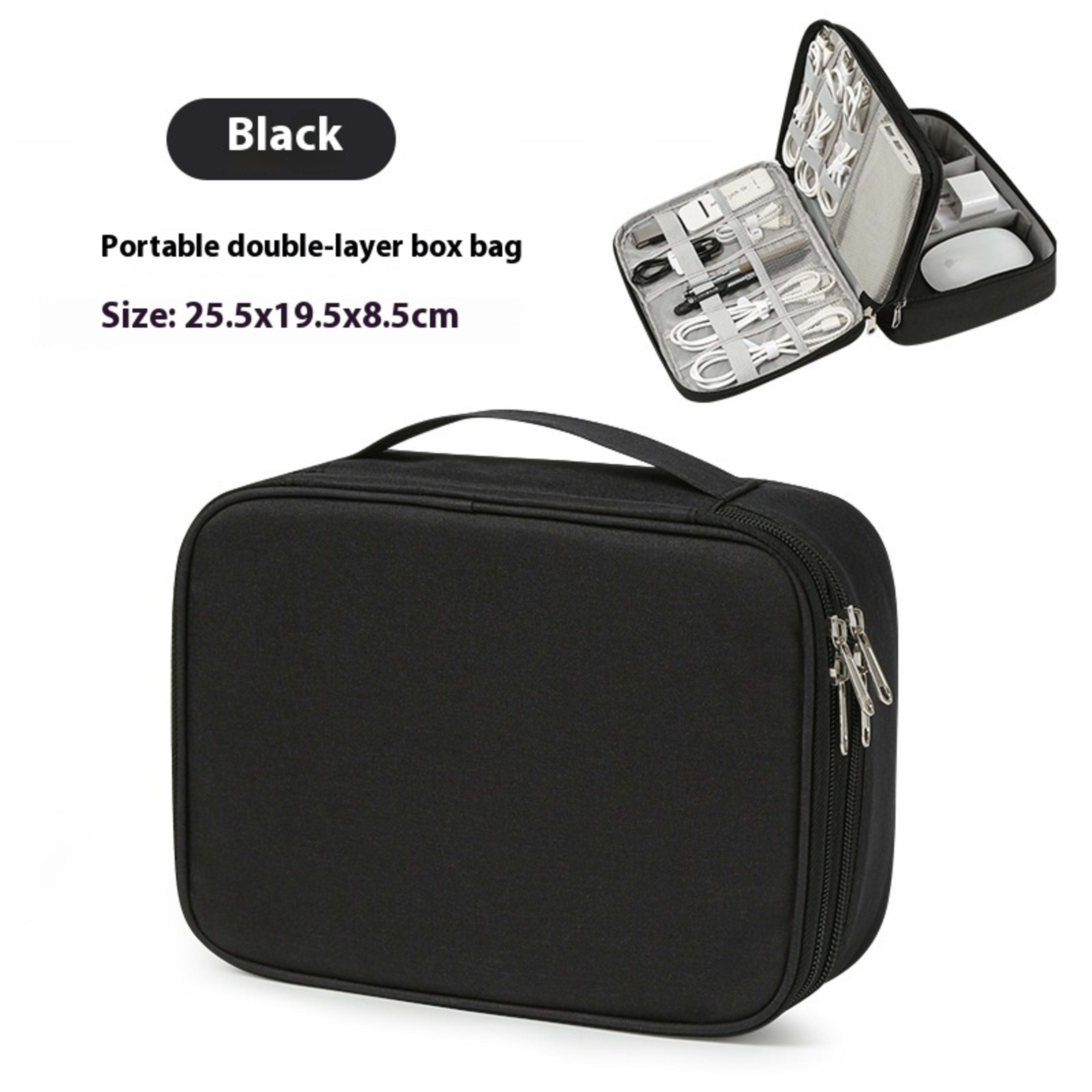 Data Cable Storage Bag Mobile Power Box Travel Portable Digital Accessories Organizing Folders 5