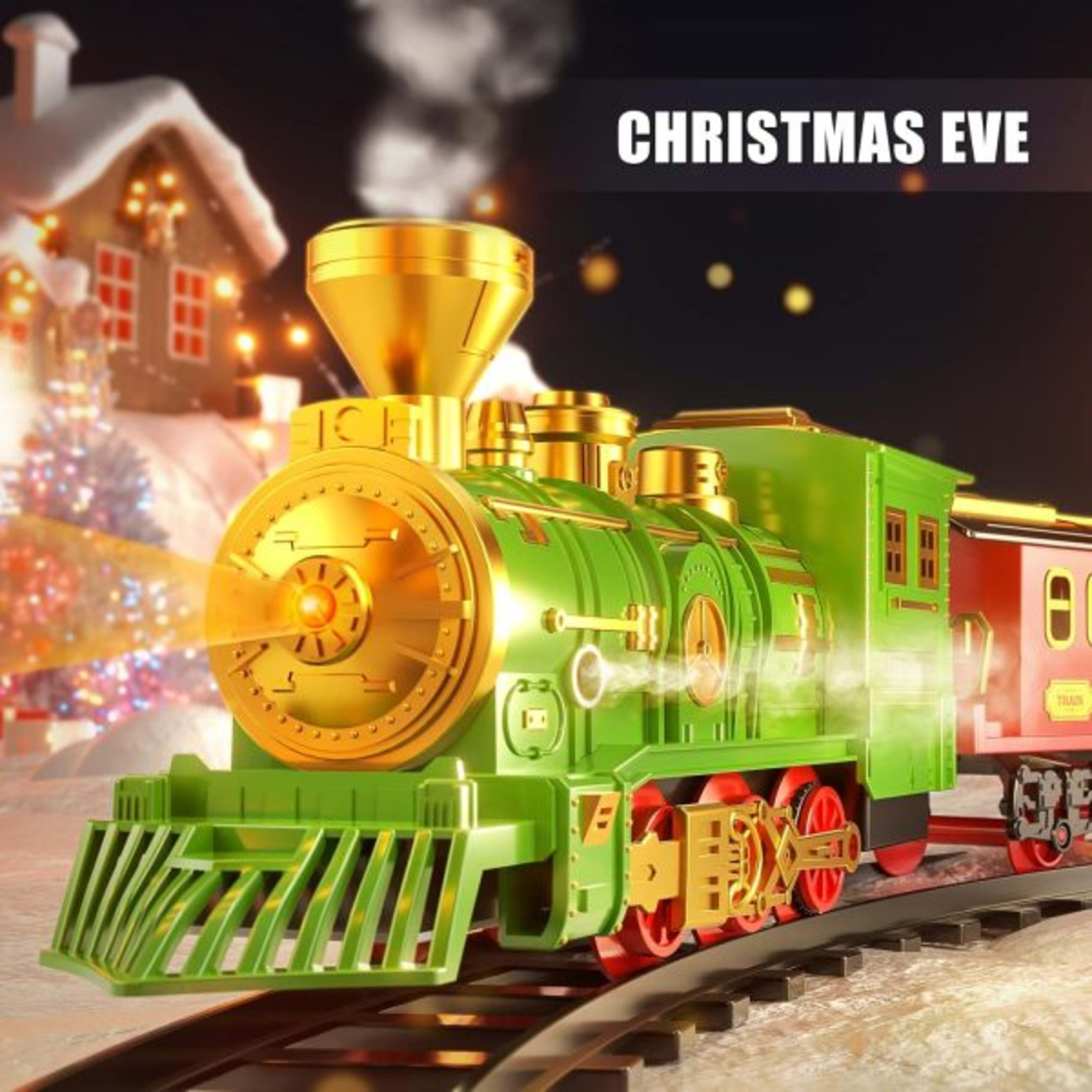 Classical Train Track Electric Lamplight Music Track Train Toy Suit 7