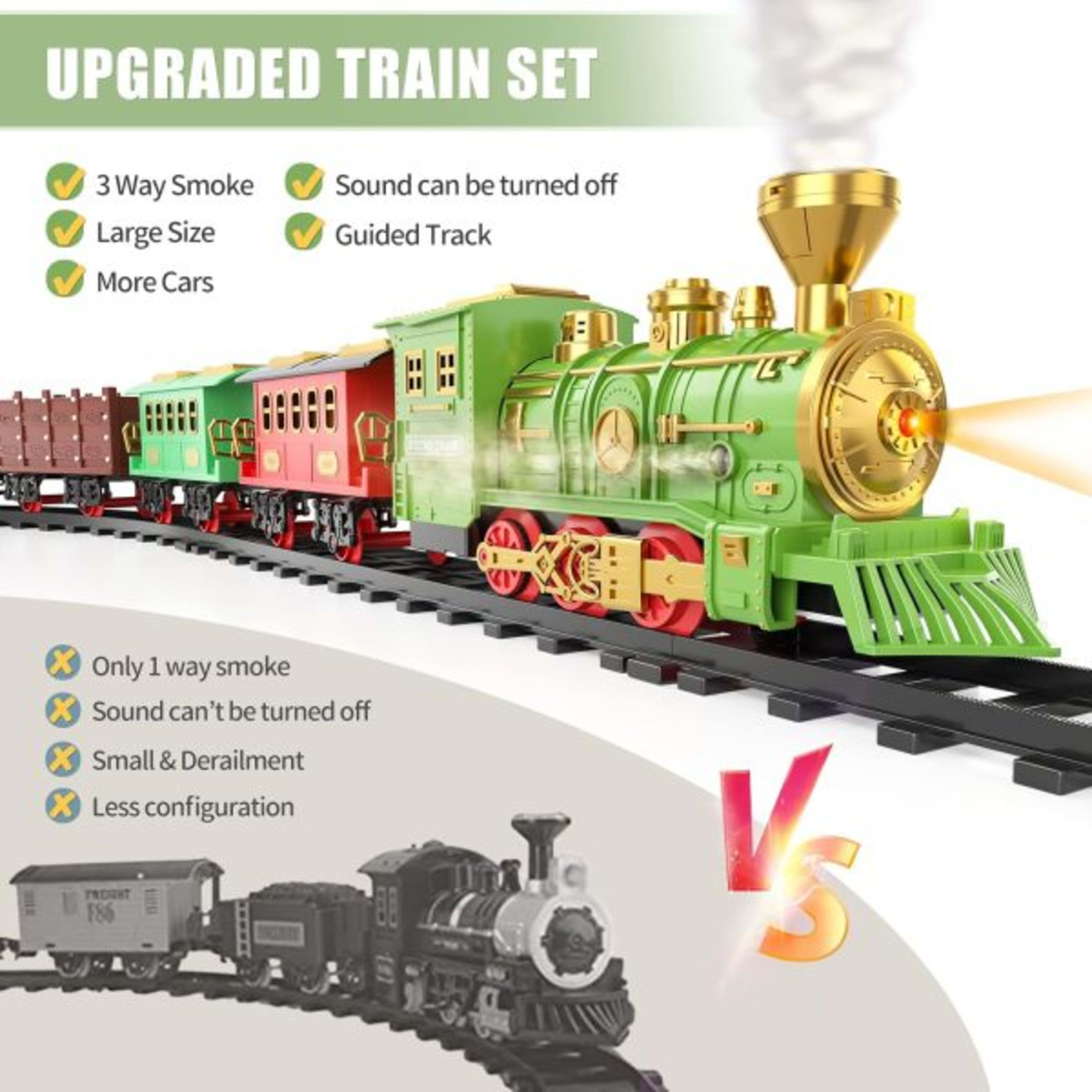 Classical Train Track Electric Lamplight Music Track Train Toy Suit 6