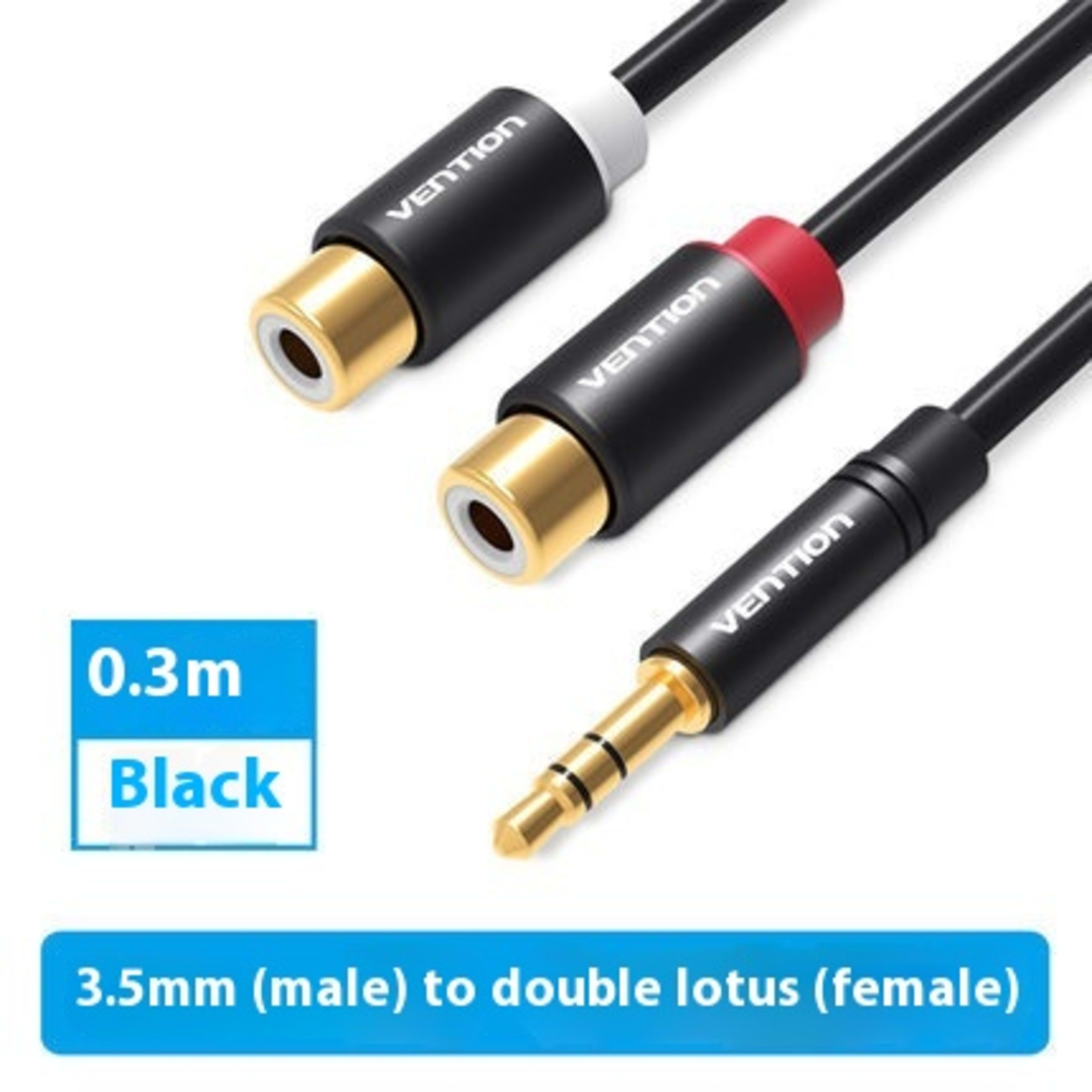 Audio Cable 3.5mm Revolving Double Lotus Head