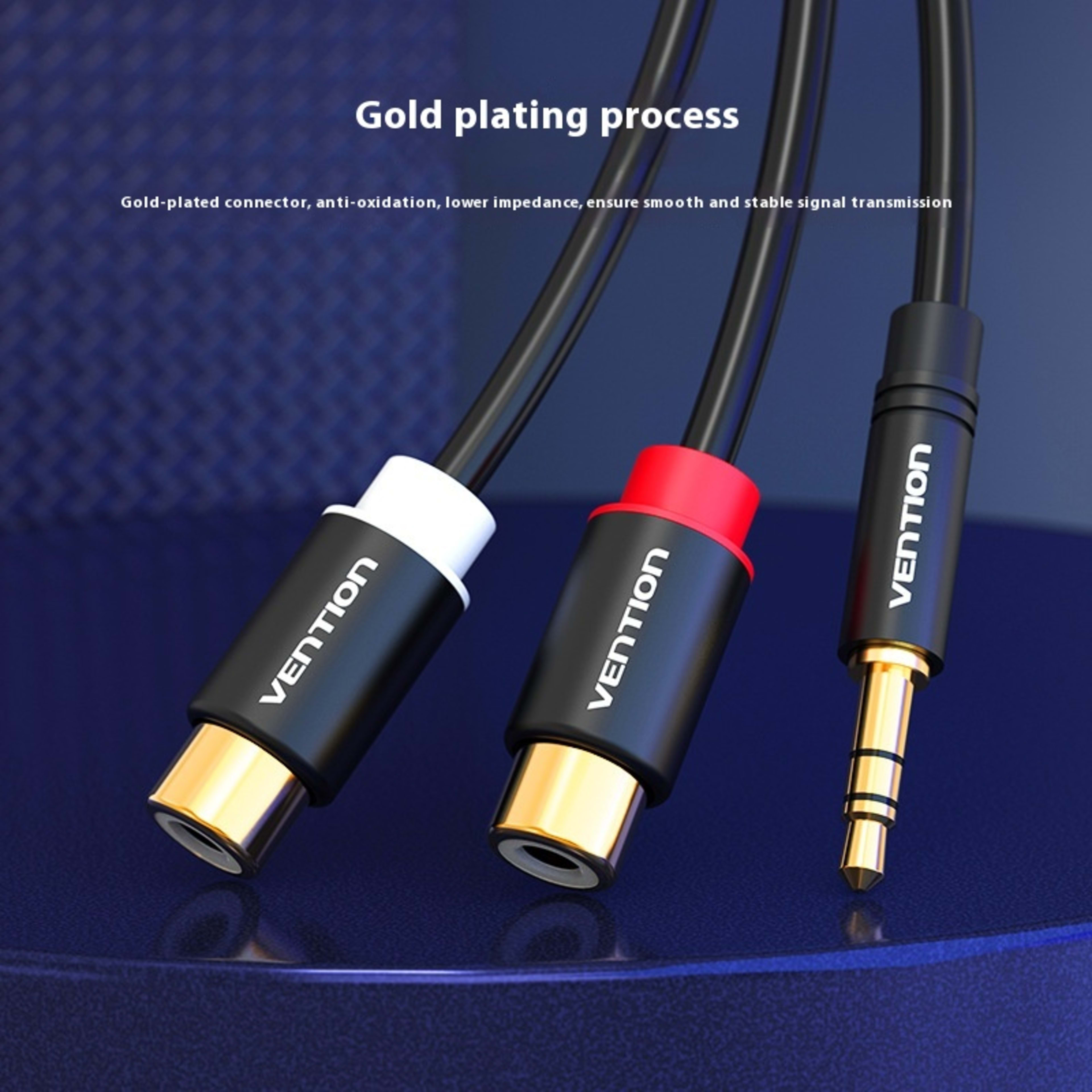 Audio Cable 3.5mm Revolving Double Lotus Head 3