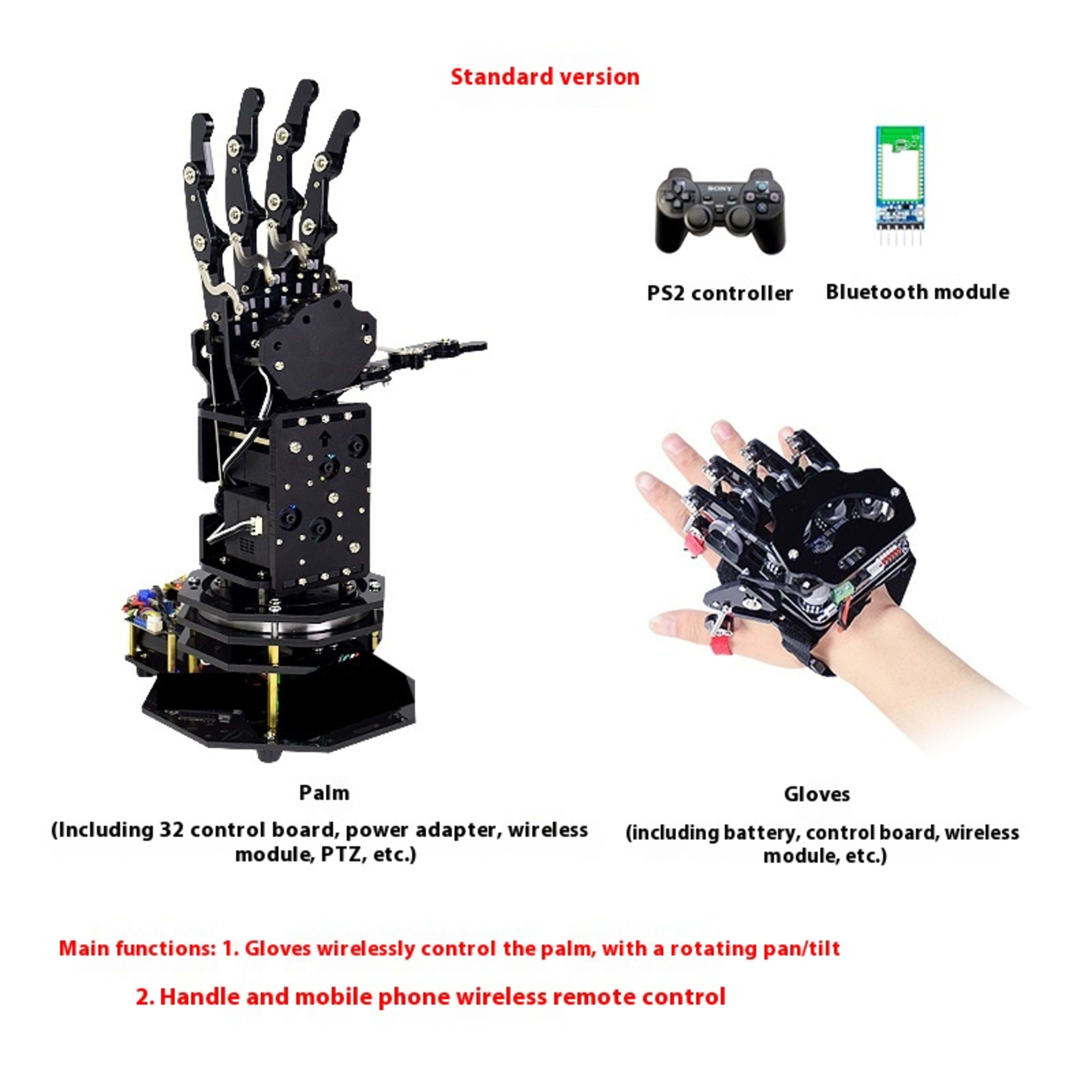 Bionic Mechanical Programming Palm Gloves Robot Mechanical Arm Hand Claw 5