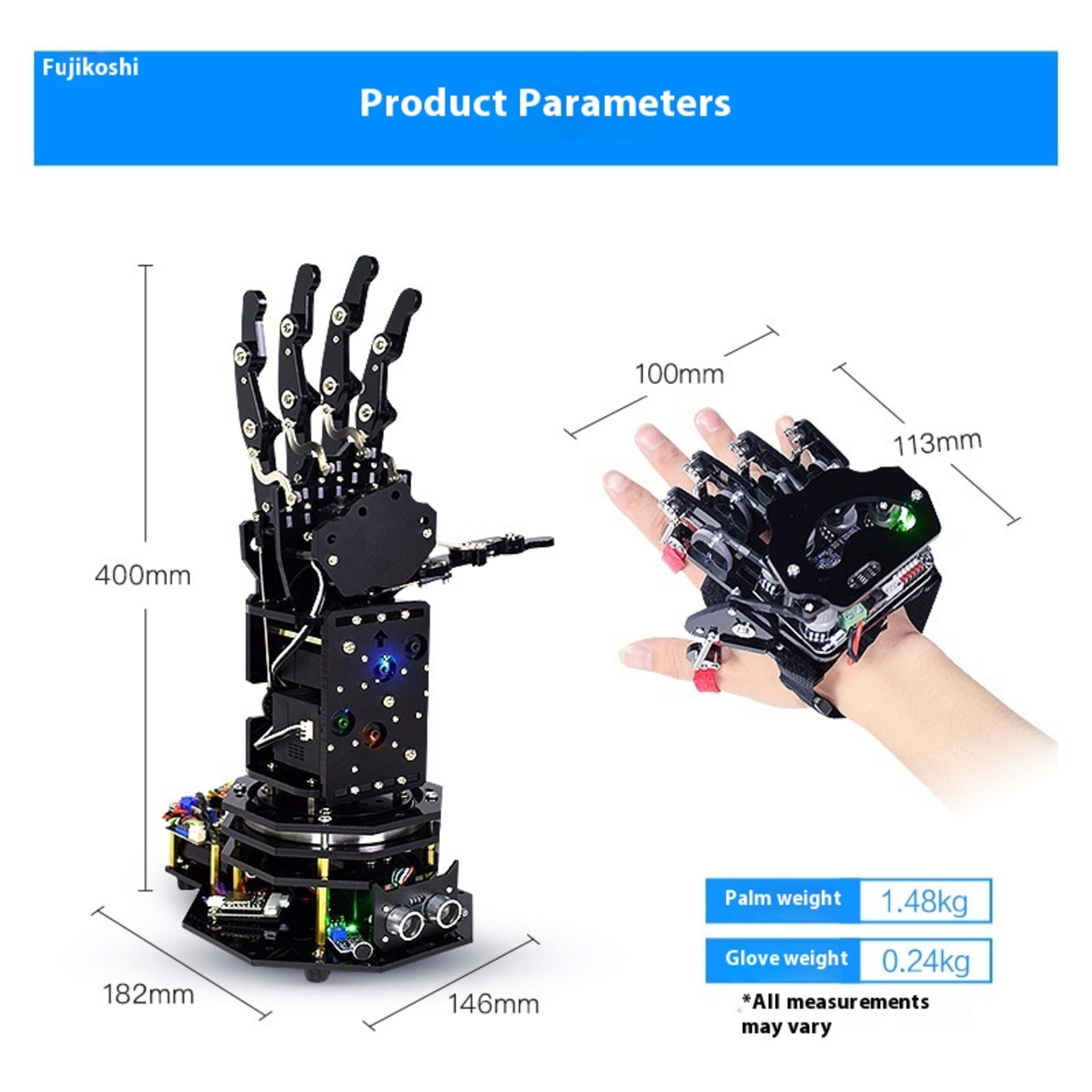 Bionic Mechanical Programming Palm Gloves Robot Mechanical Arm Hand Claw 10