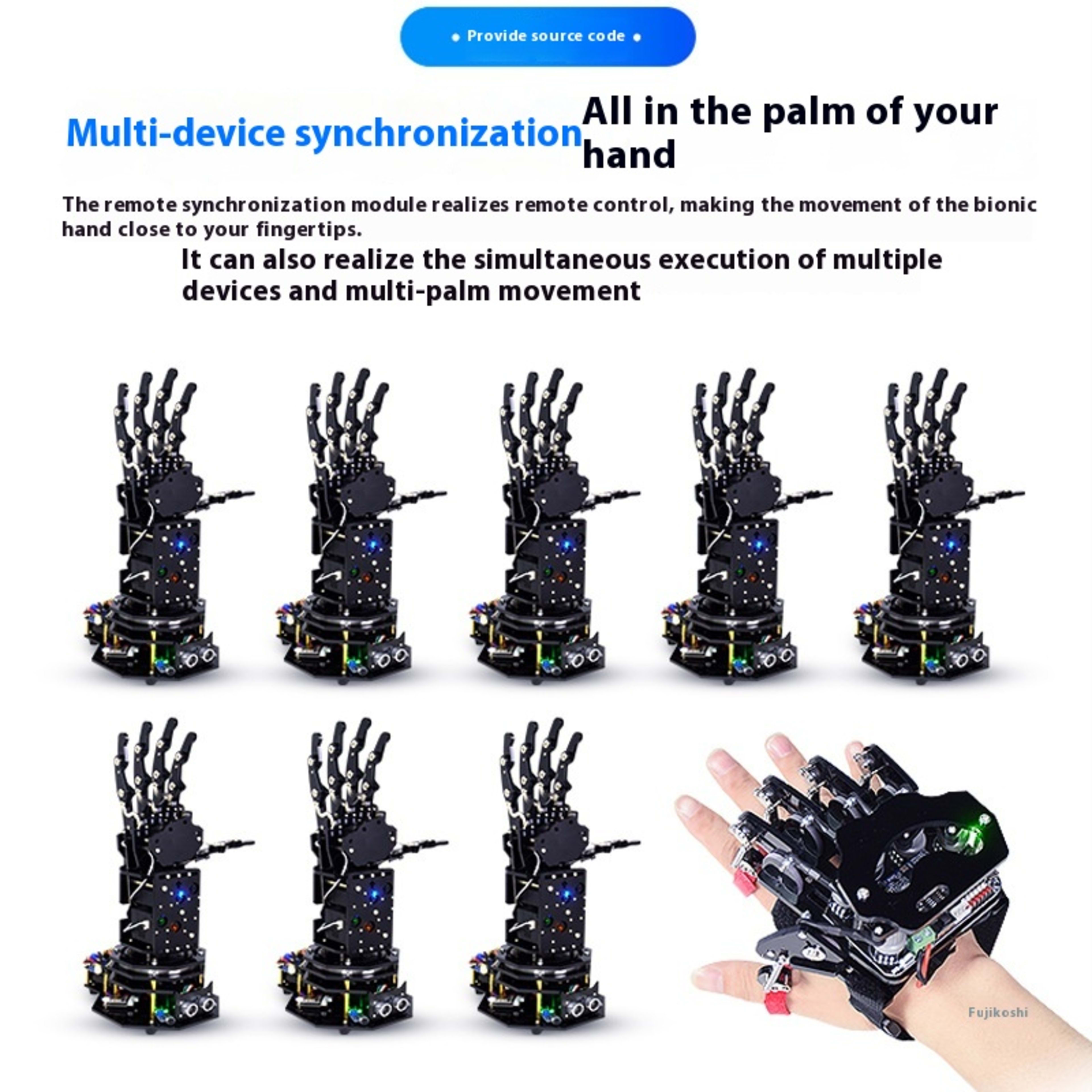Bionic Mechanical Programming Palm Gloves Robot Mechanical Arm Hand Claw 2